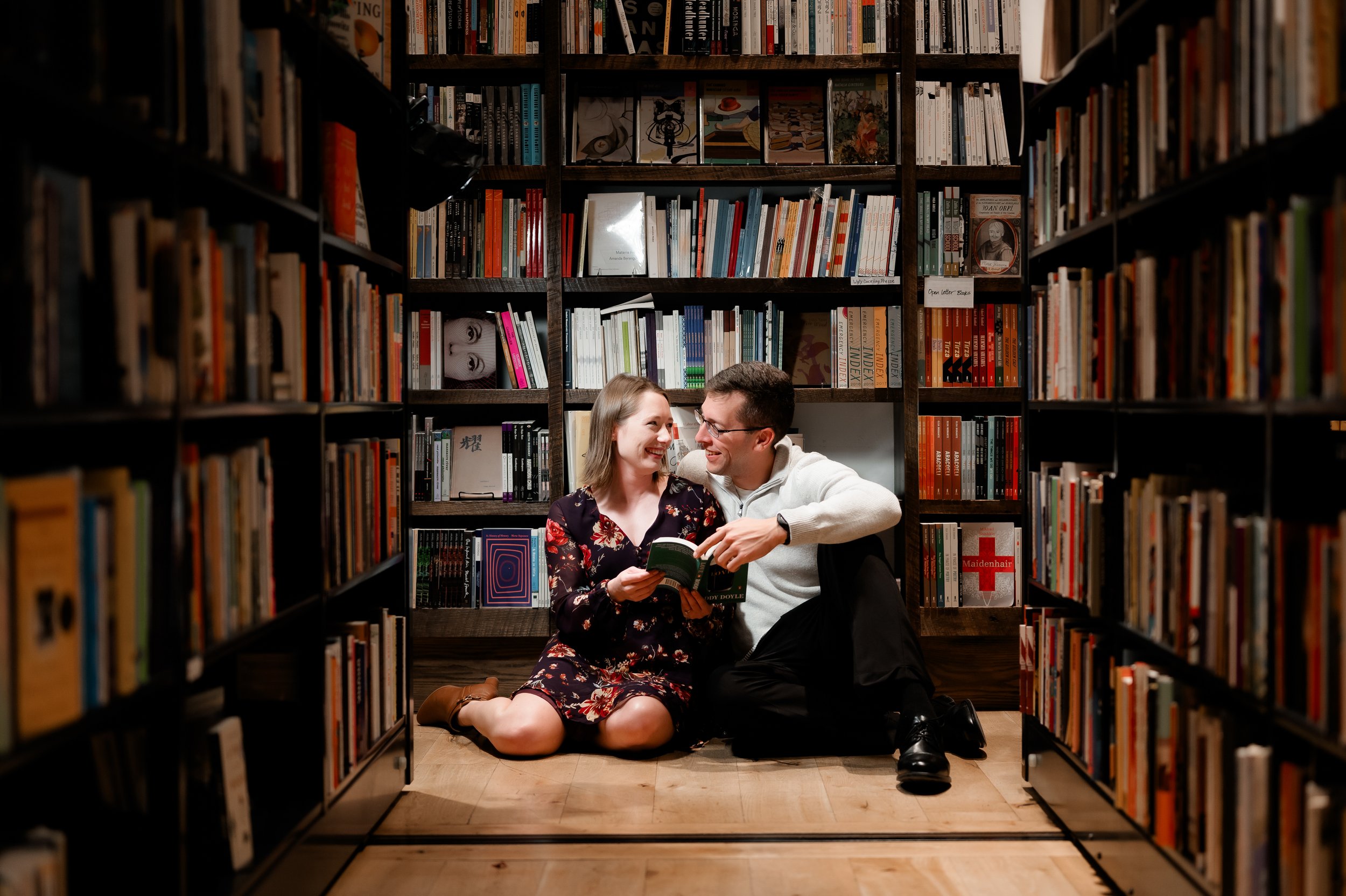pittsburgh romantic bookstore engagement session_-6.jpg
