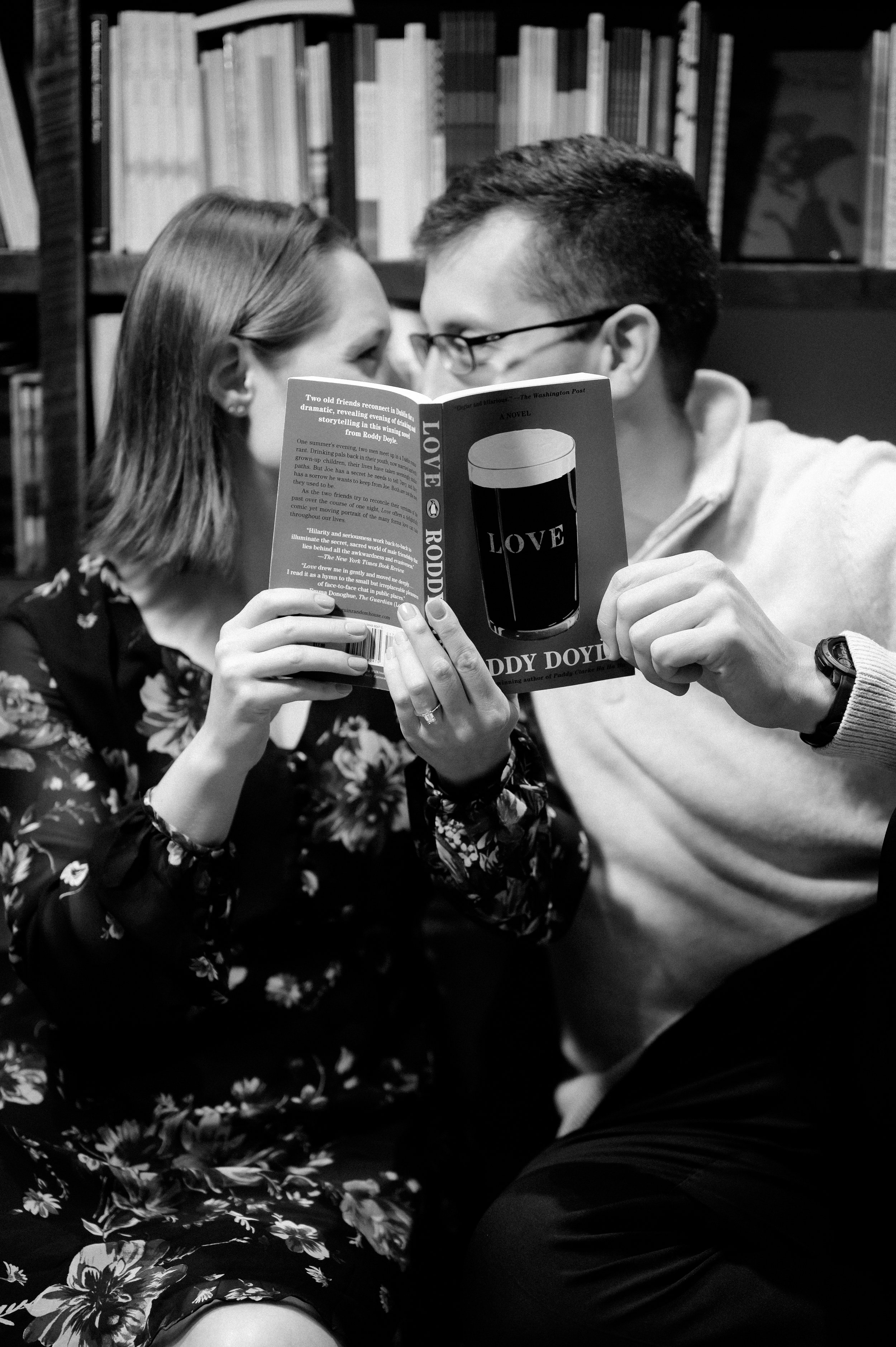 pittsburgh romantic bookstore engagement session_-8.jpg