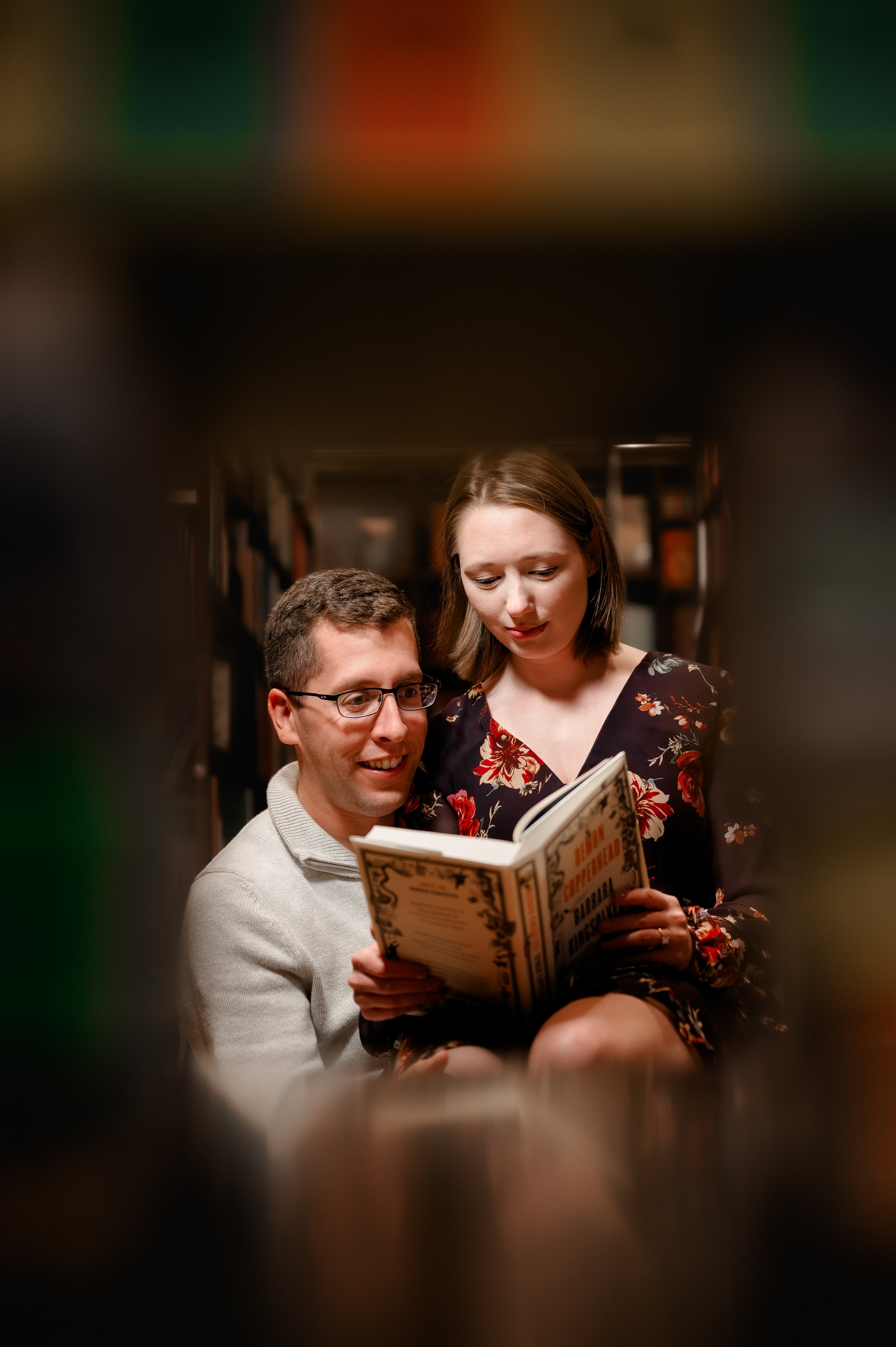 pittsburgh romantic bookstore engagement session_-10.jpg