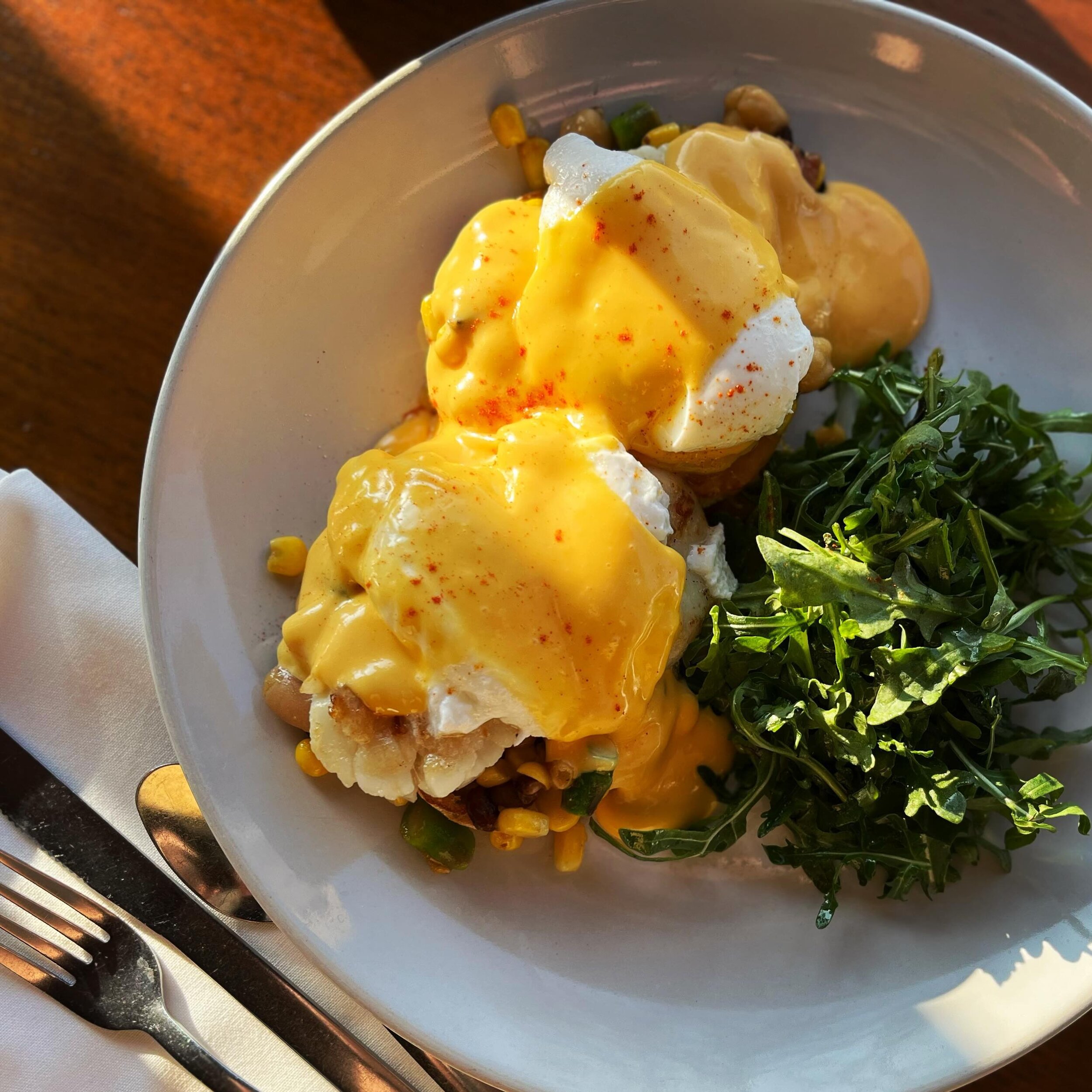 Sunday special: Scallop Benedict! Scallops, five bean and corn succotash, lobster hollandaise. Available while supplies last. See you soon!

#sundayspecial #scallopbenedict #goodfood #fromscratch #birdstheword #theearlybirdeatery #dtsouthbend