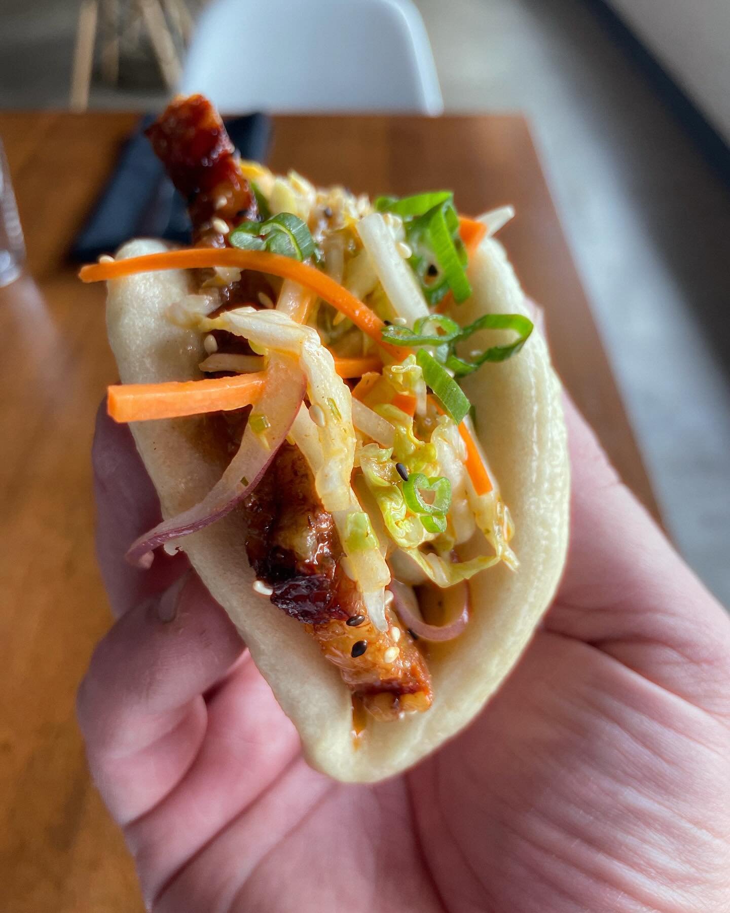 POV: you ordered the Pork Belly Bao with no regrets. Open tonight, 5pm-9pm!

#porkbelly #baobuns #goodfood #fromscratch #craftcocktails #nightmoves #moonlighter #indianafood #southbendfood #dtsouthbend