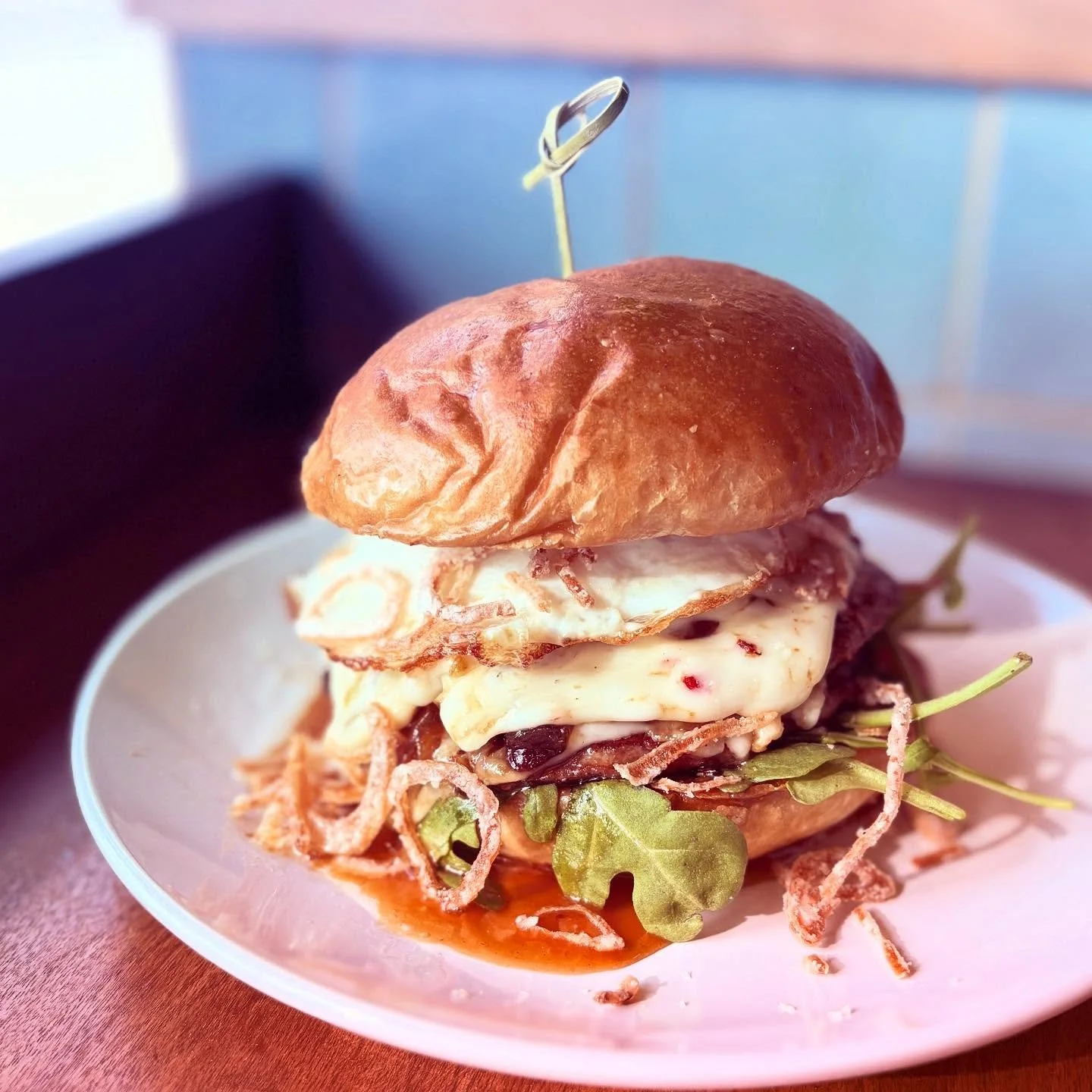 If you need an excuse to have a burger for breakfast, October is your month. The. Breakfast Burger is here with all the goodness. Bacon jam, pepper jack cheese, gochujang aioli, arugula, egg and fried shallots. The egg means it&rsquo;s breakfast! Ord