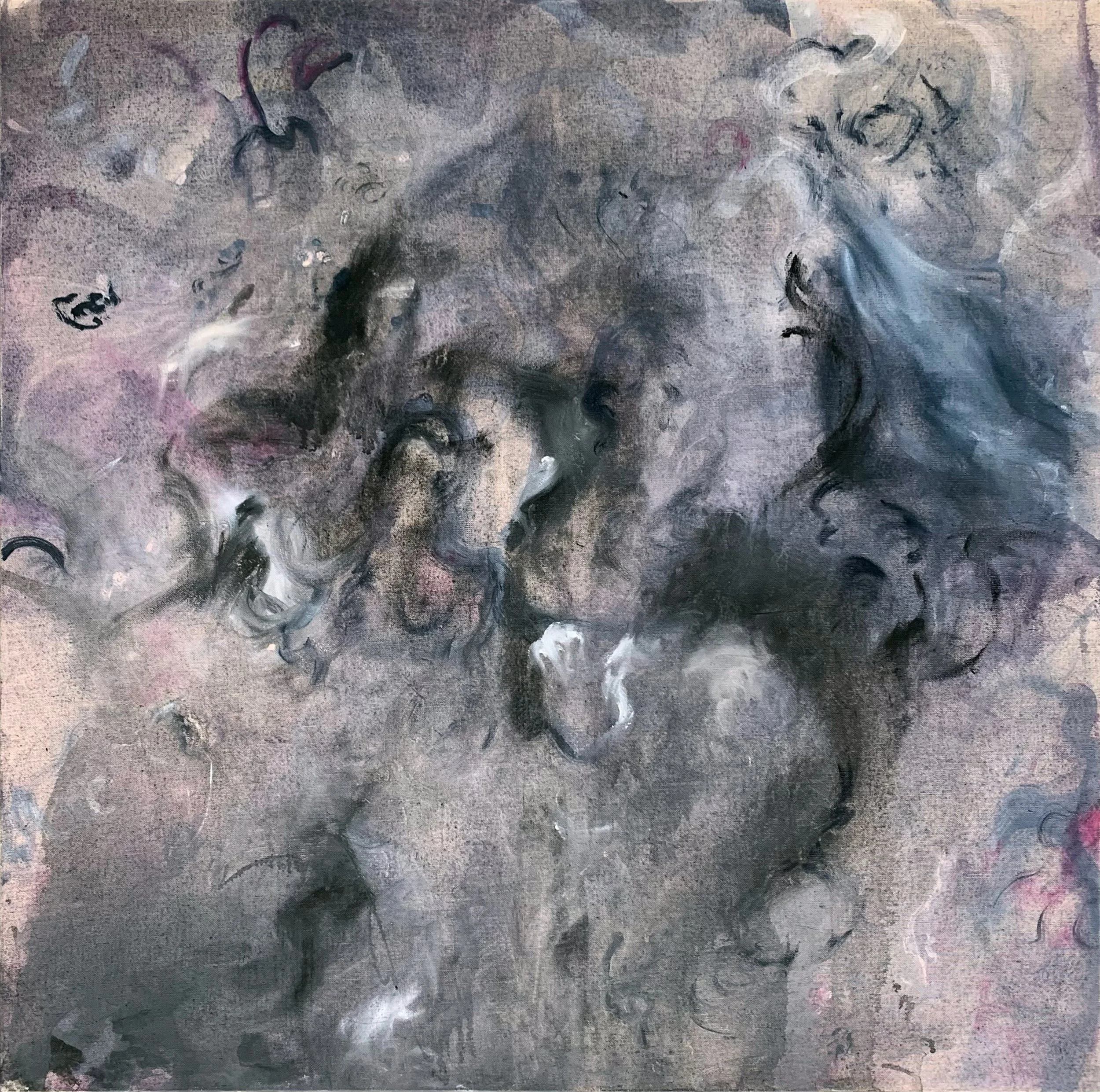 Zo Blij Als Toen, Flashe on Linen, 35" x 35", 2022