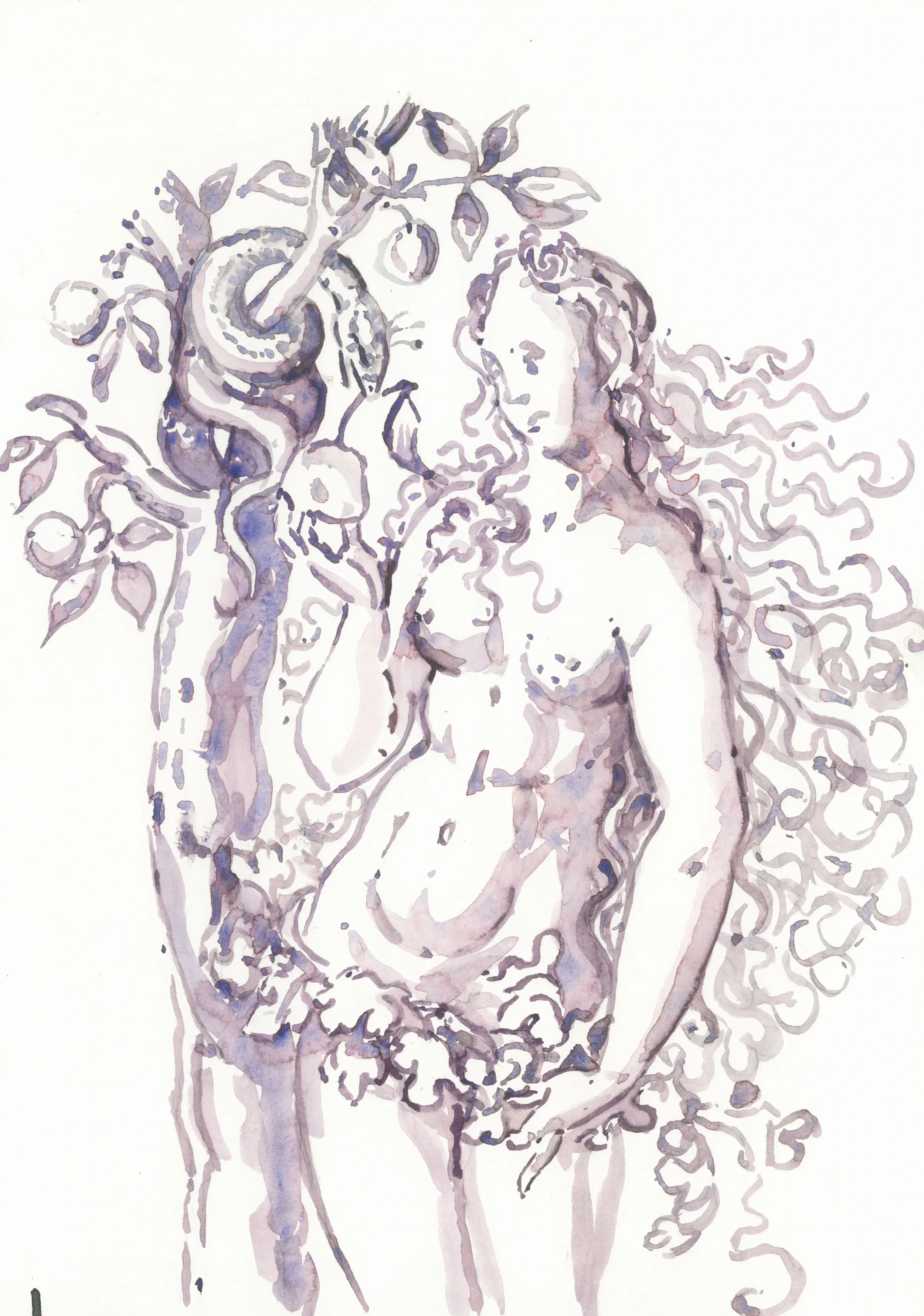 After-Jost-Amman-Eve-the-Bearer-1568-1596-2025-Watercolour-on-Paper-21x29.7cm-Clare-Thackway.webp