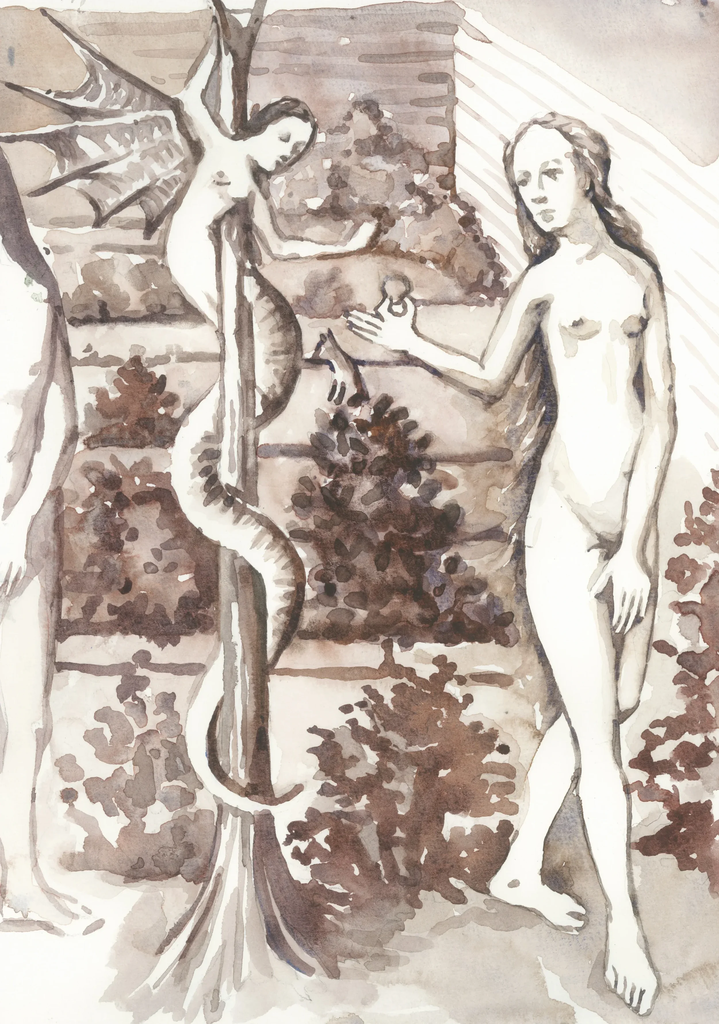 After-Netherlandish-block-book-page-15th-century-2025-Watercolour-on-Paper-21x29.7cm-Clare-Thackway.webp