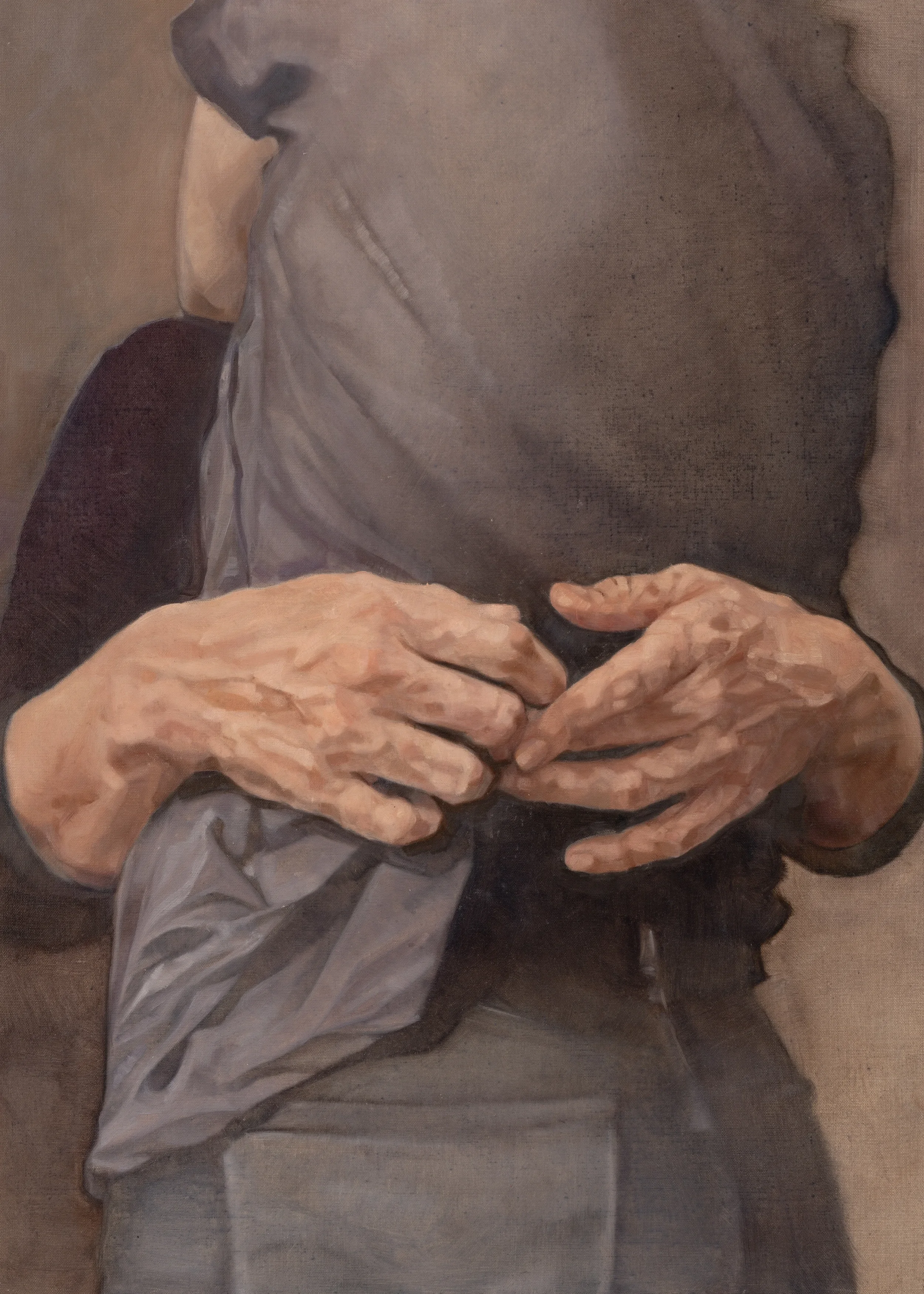 Stay Shifting 2026 Oil on Linen 70x50cm Clare Thackway