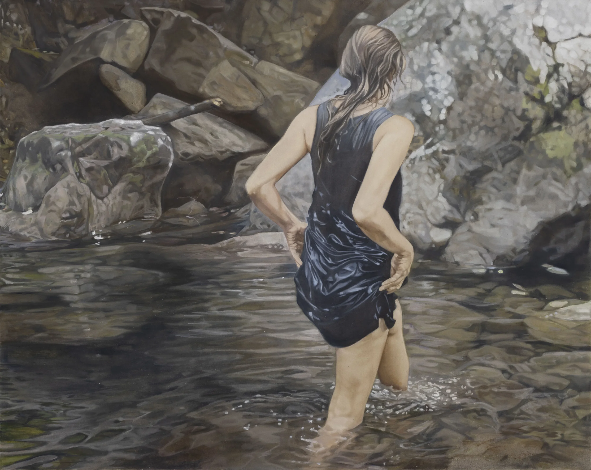 Wade II 2026 Oil on Linen 160x200cm Clare Thackway
