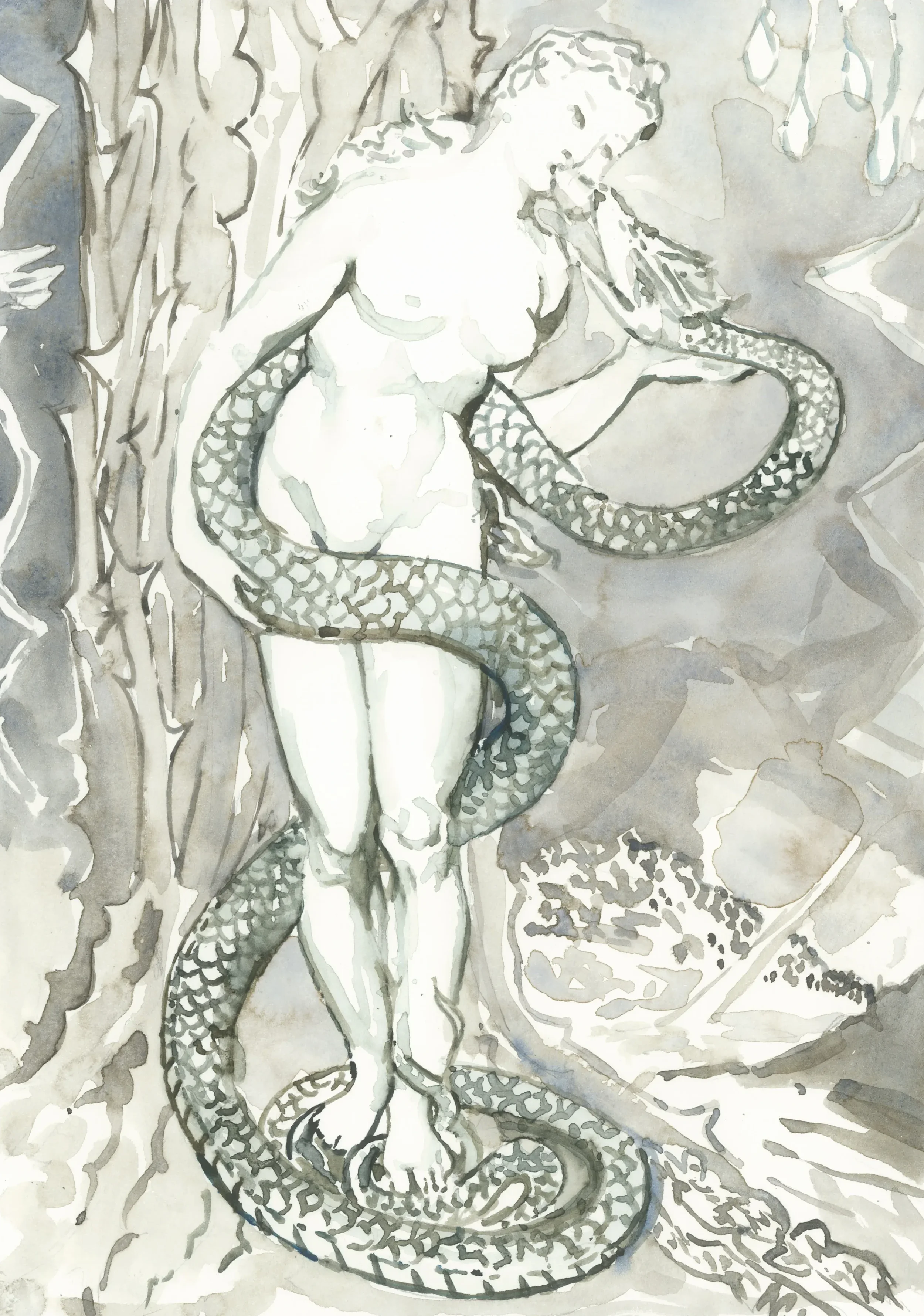 After-William-Blake-The-Temptation-and-Fall-of-Eve-1808-2025-Watercolour-on-Paper-21x29.7cm-Clare-Thackway.webp