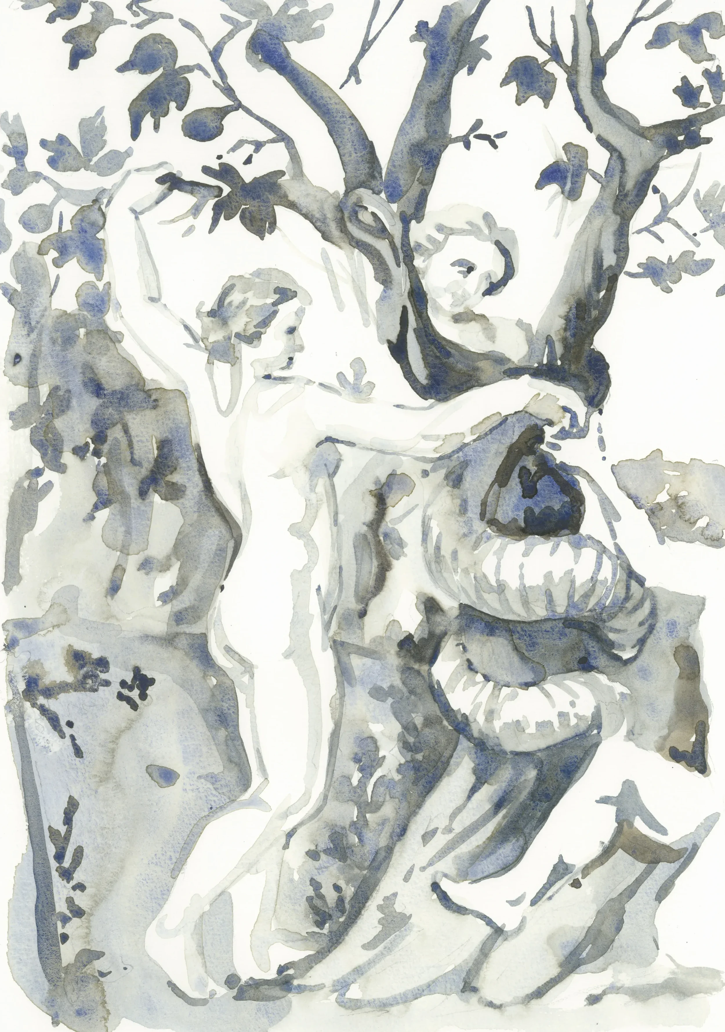 After-Orazio-Borgianni-Adam-et-Eve-Manger-le-Fruit-Interdit-1578-1616-2025-Watercolour-on-Paper-21x29.7cm-Clare-Thackway.webp