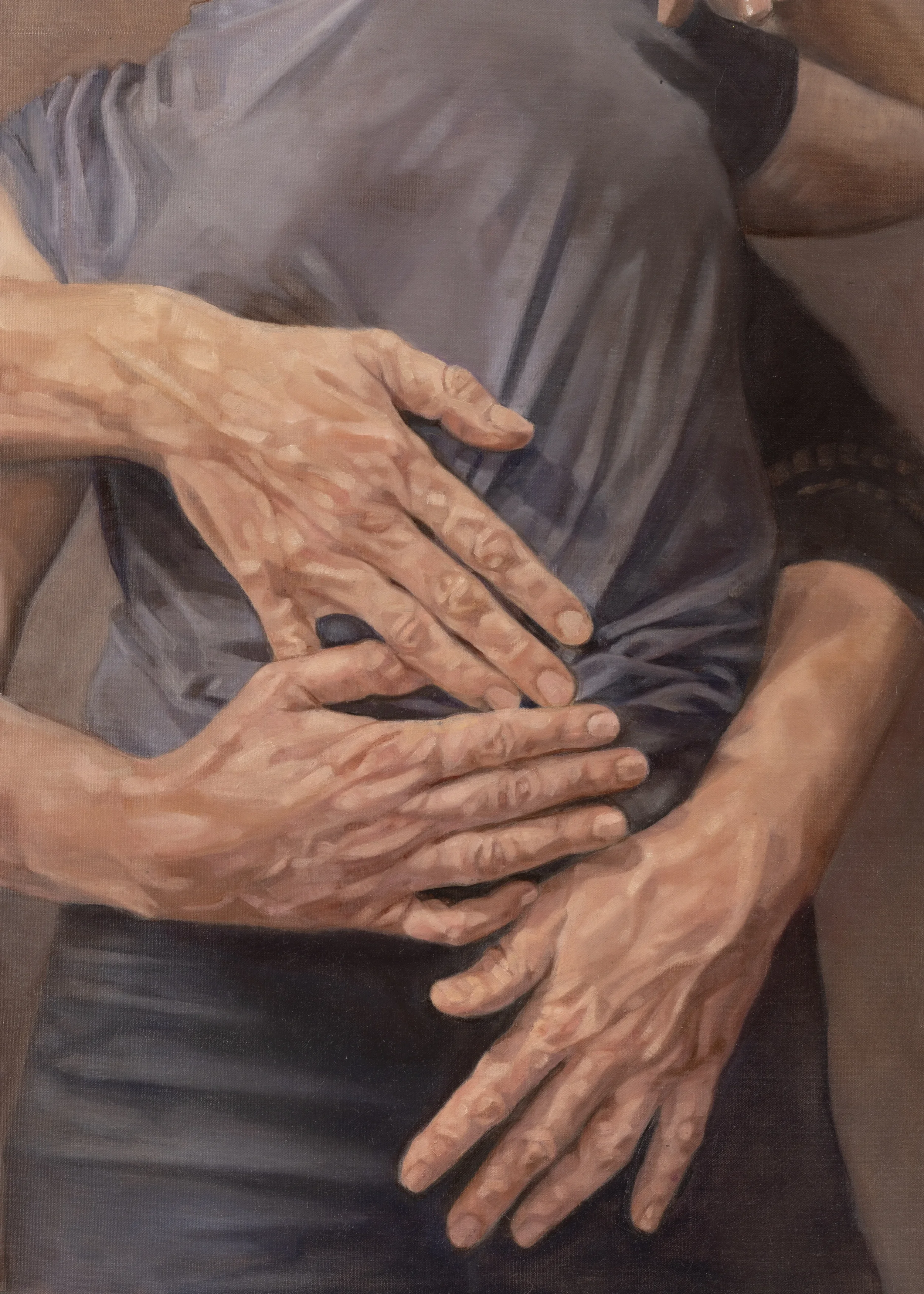 Stay Build A Wall Between Us 2026 Oil on Linen 70x50cm Clare Thackway