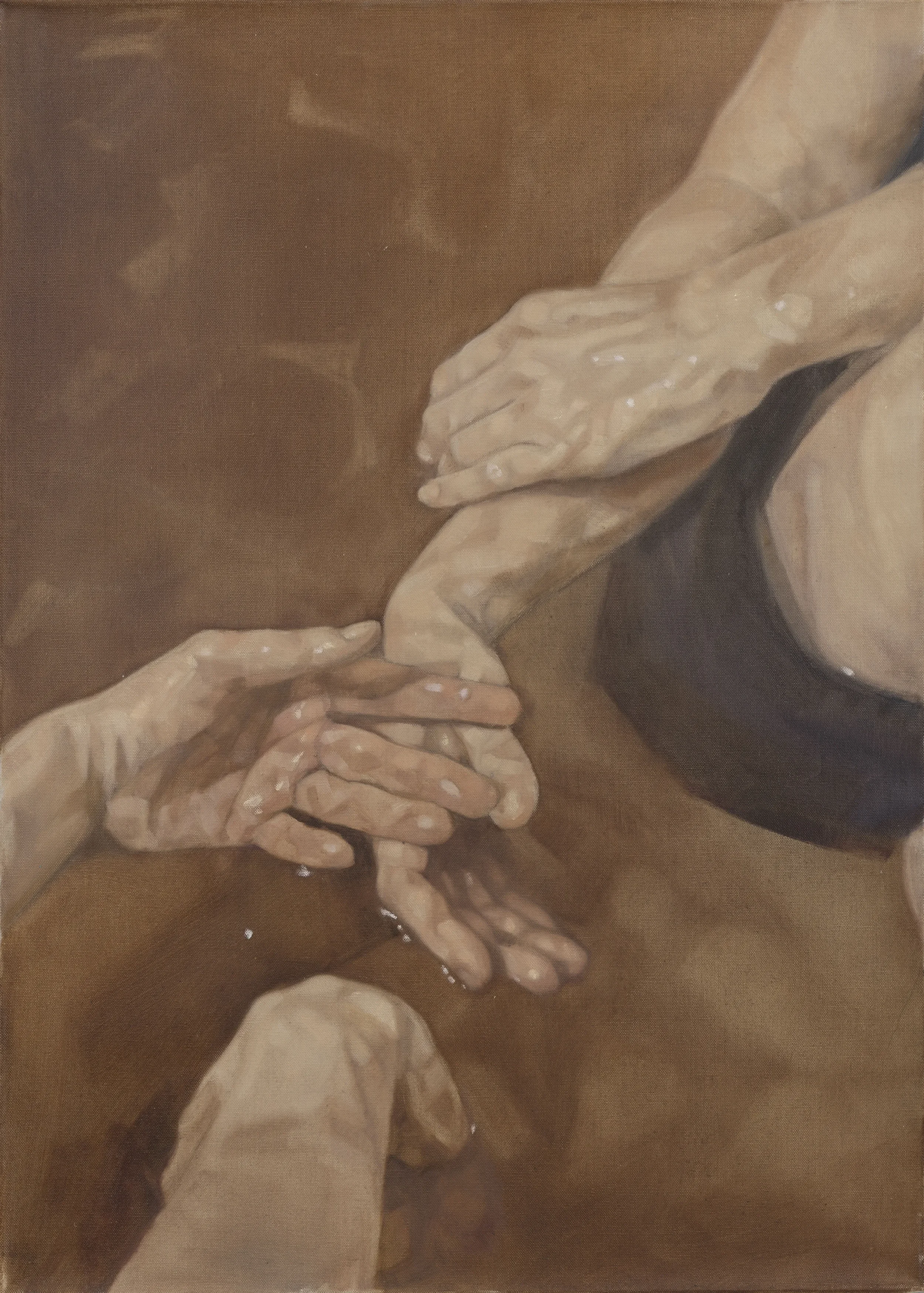 Wade Overflow 2026 Oil on Linen 70x50cm Clare Thackway