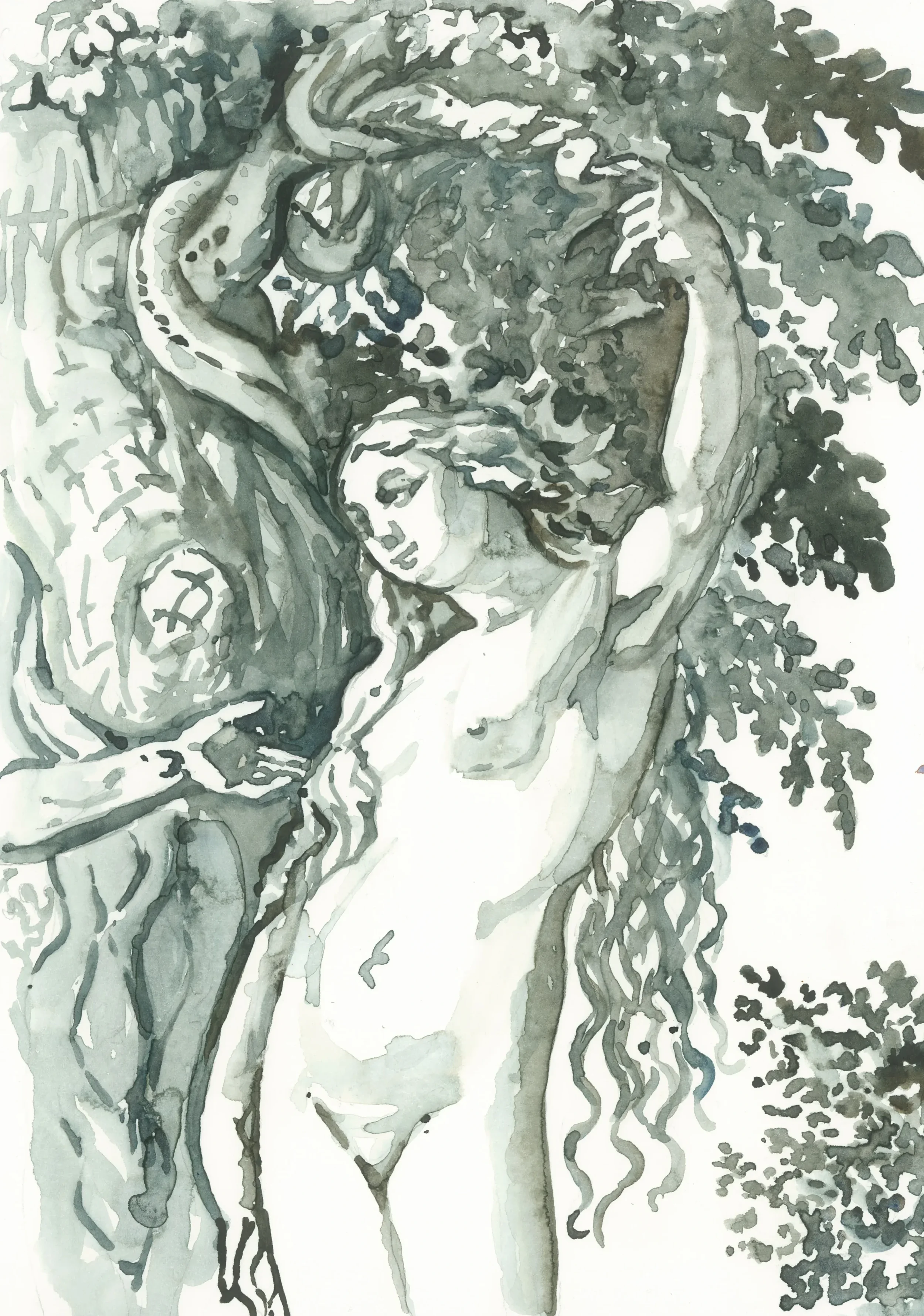 After-Hendrick-Goltzius-The-Fall-of-Man-(Adam-and-Eve)-1585-2025-Watercolour-on-Paper-21x29.7cm-Clare-Thackway.webp