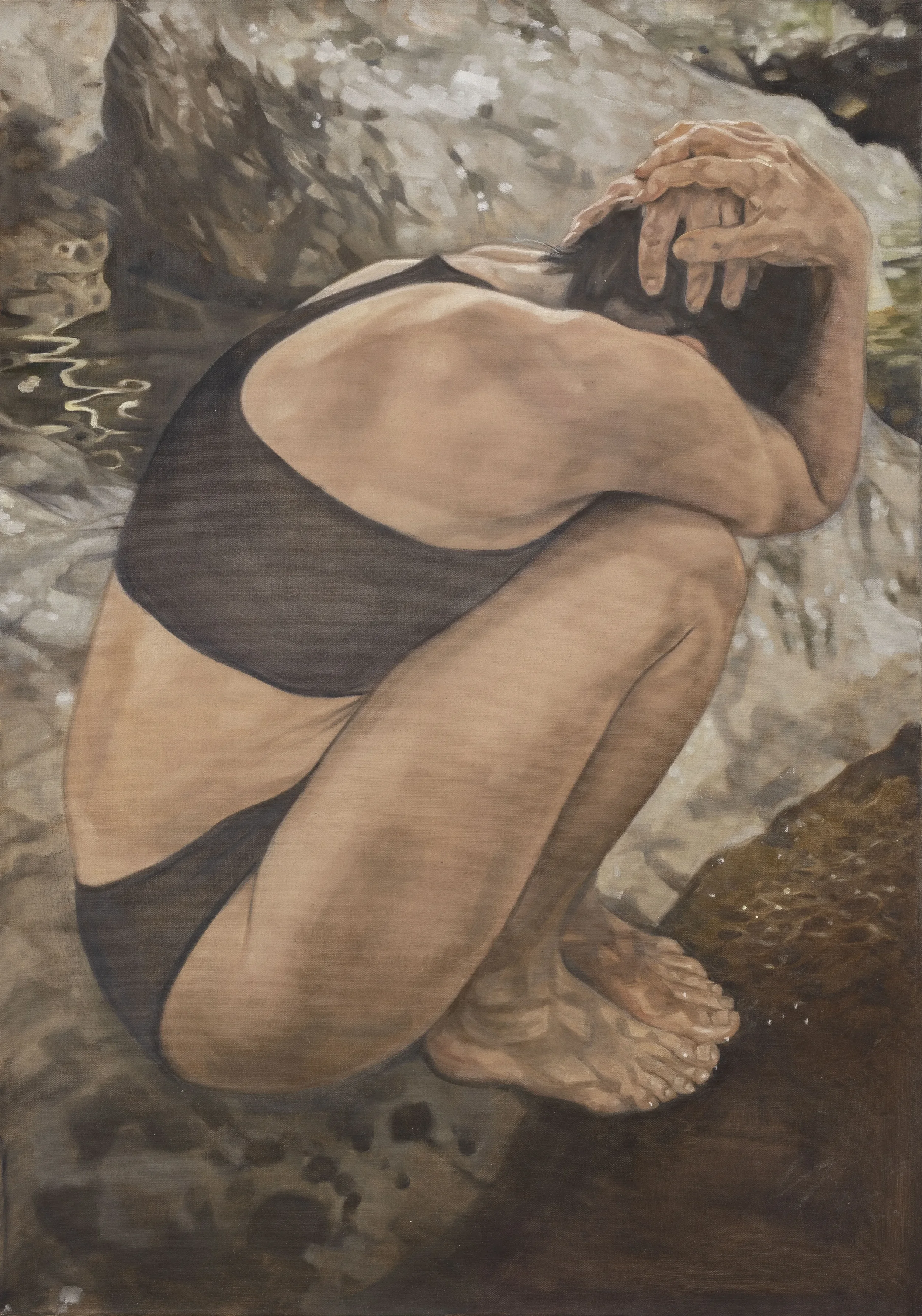 Wade Edge 2026 Oil on Linen 100x70cm Clare Thackway