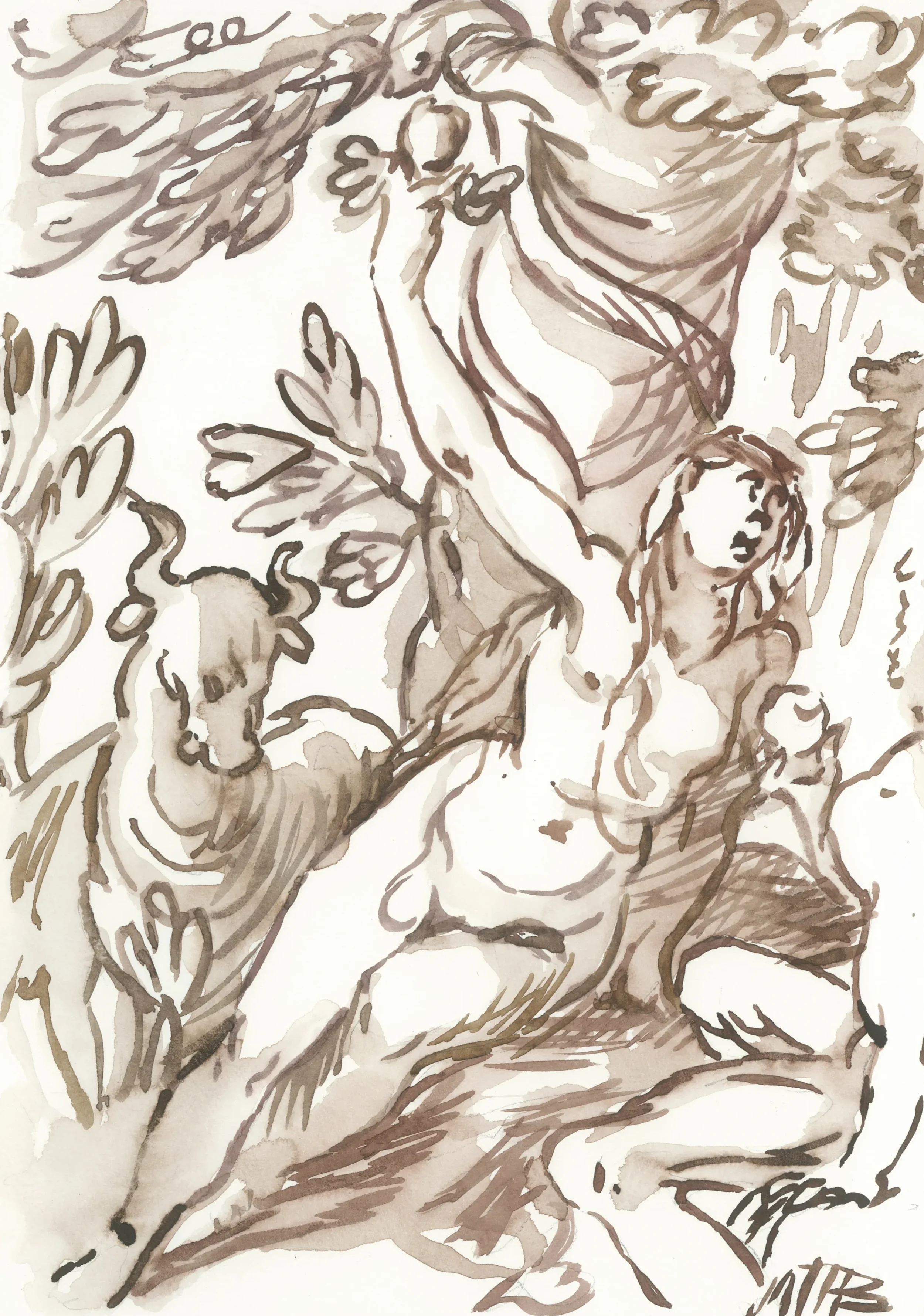 After-H.E.-Weyer-Fall-with-Animals-1610-1620-2025-Watercolour-on-Paper-21x29.7cm-Clare-Thackway.webp