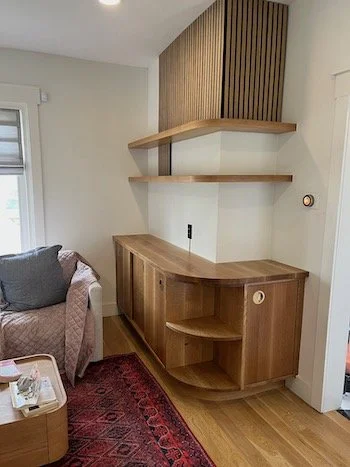 Custom white oak living room