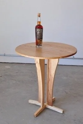 Circular hardwood table