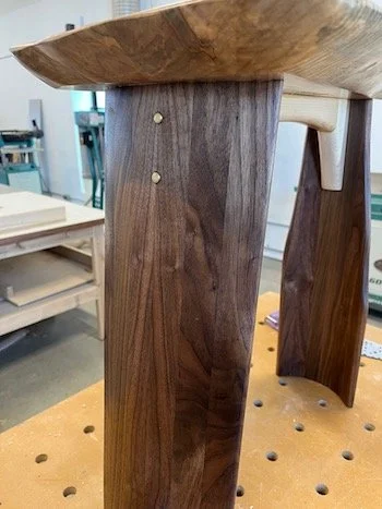 Walnut | Brass end table