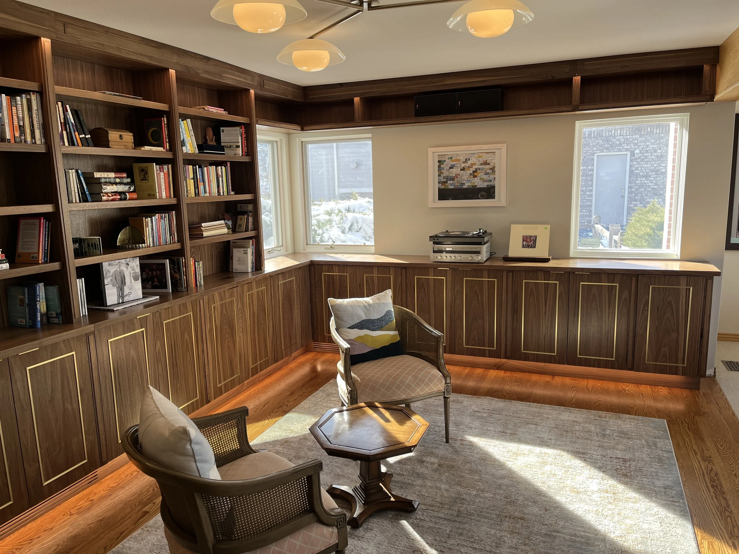 Walnut home library