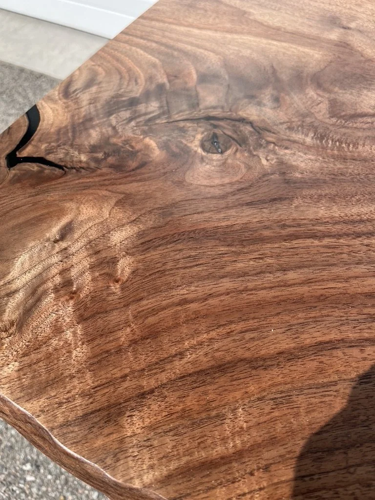 Custom walnut end table