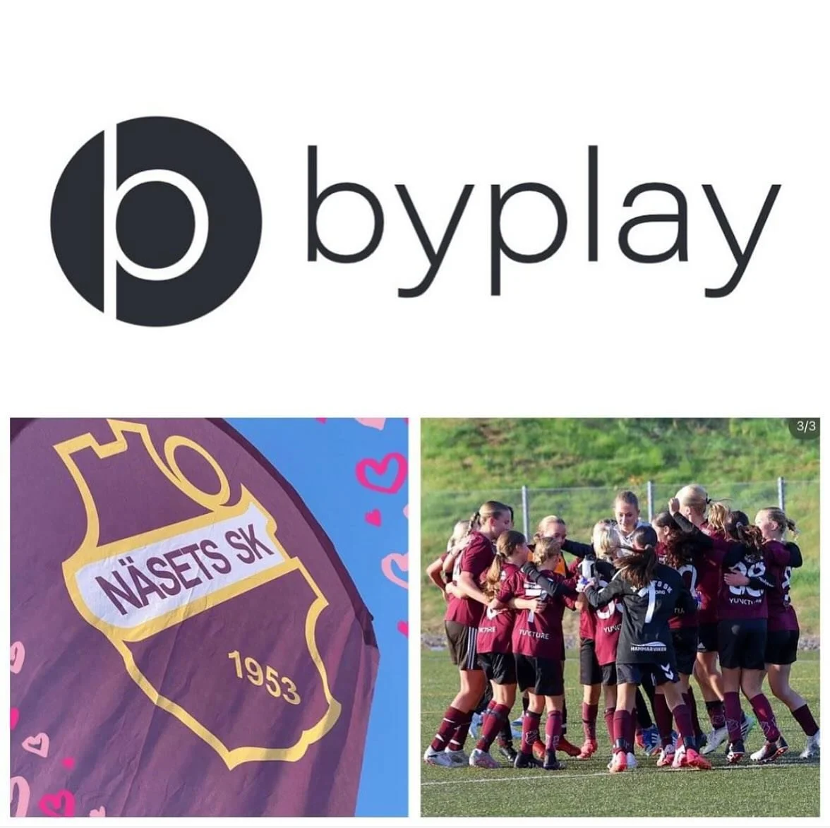 Vi p&aring; Byplay v&auml;rnar om f&ouml;reningssverige och &auml;r stolt sponsor till N&auml;set SK! Om ni har v&auml;garna f&ouml;rbi deras fotbollsplan kan ni se v&aring;ran fina banner! 

Heja fotboll ⚽️