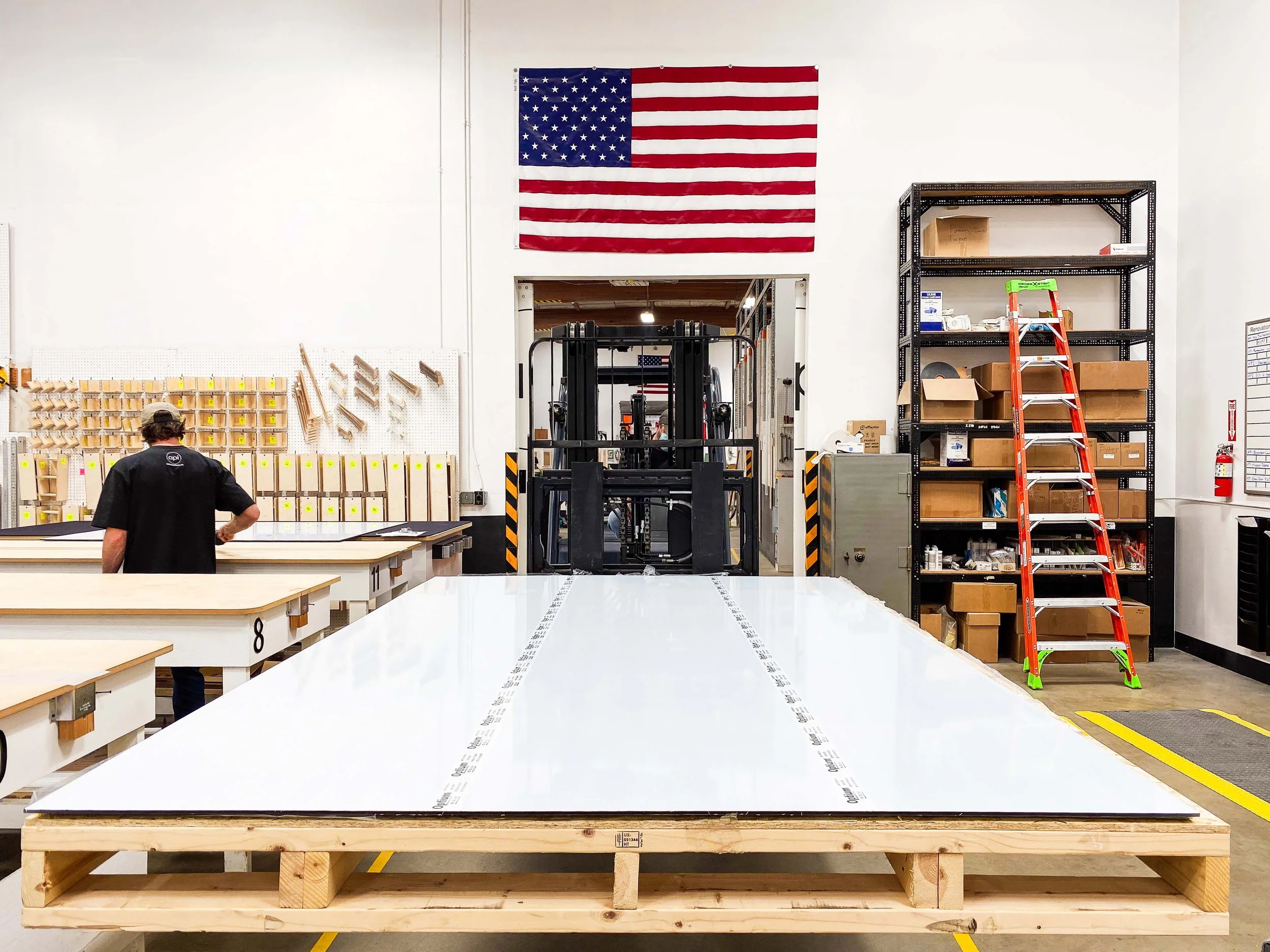 First Optium Museum Acrylic panel for a multi-seam panel assembly.