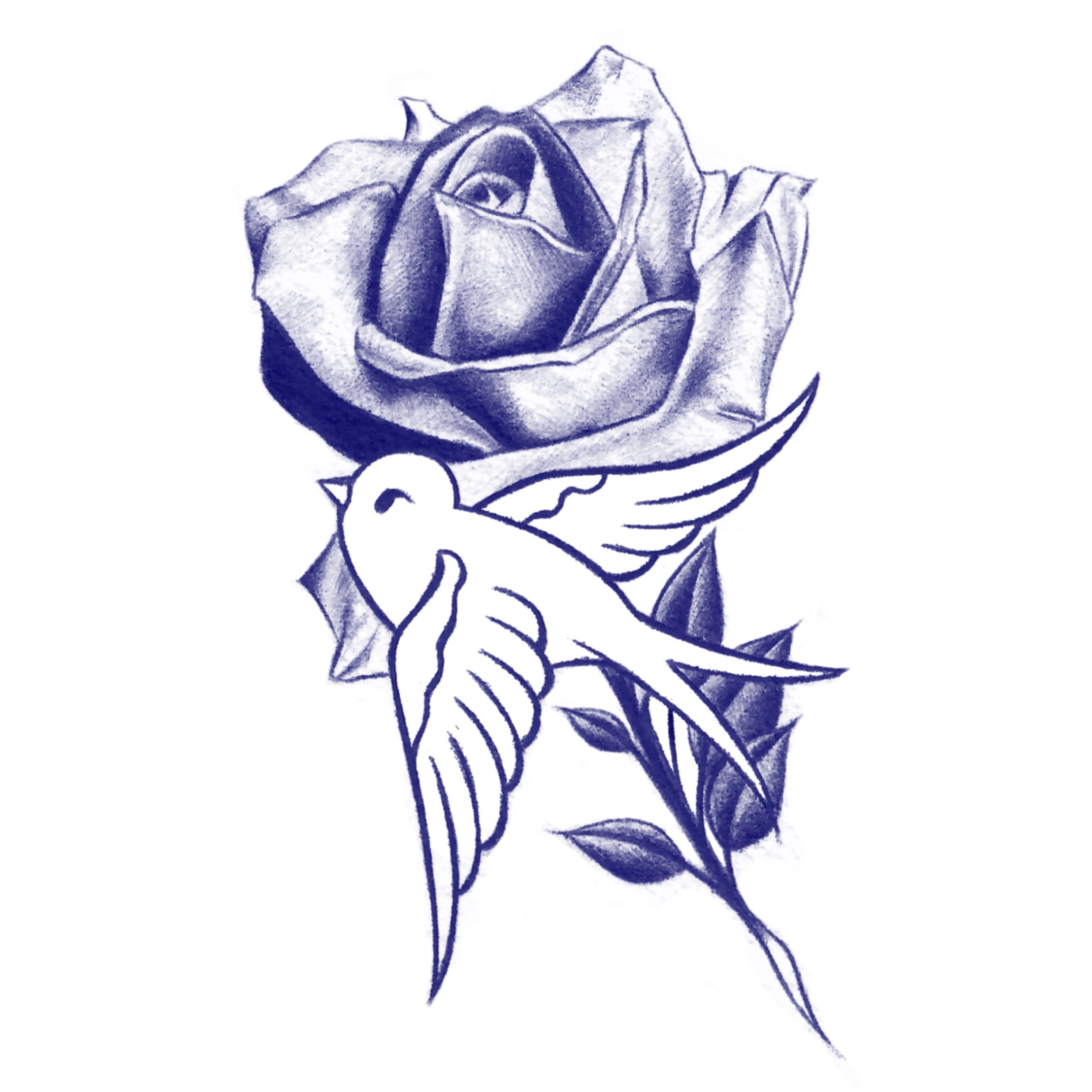 Rose with Swallow; Repeatable: $300