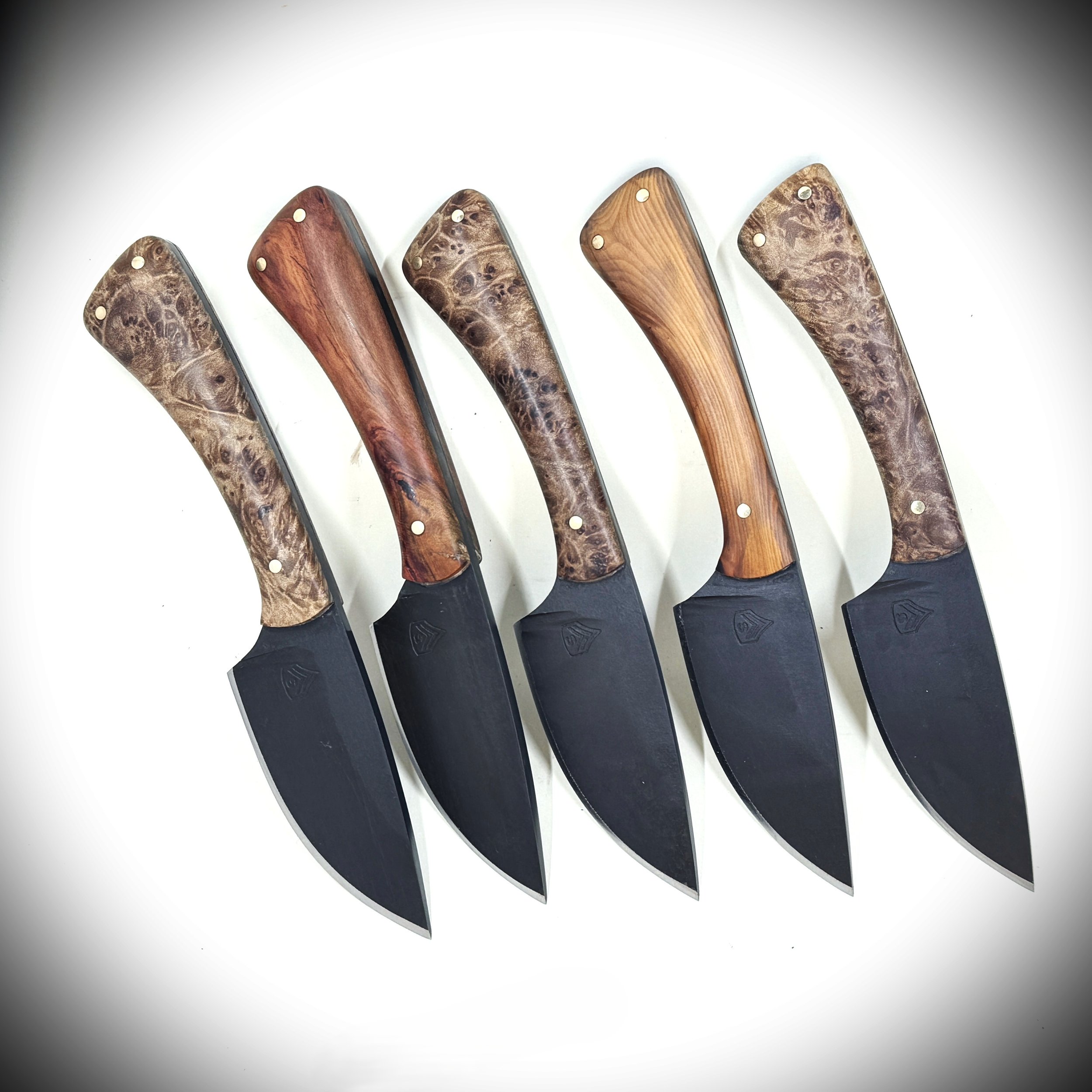 Toketee Skinner Set in Plum Wood and Maple Burl