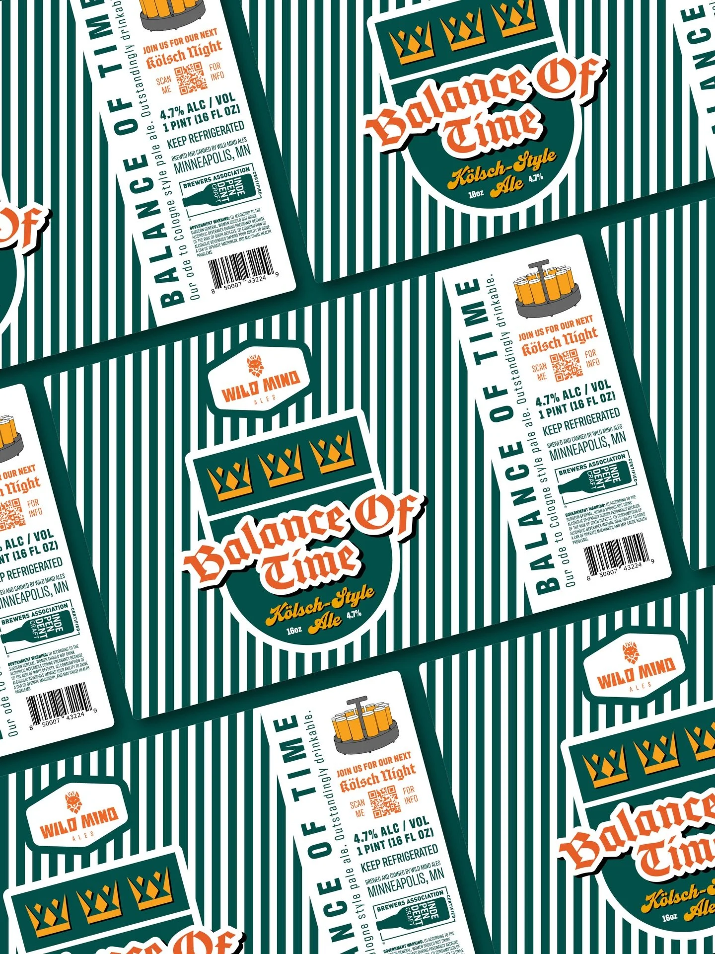 This project was built around one of Wild Mind Ales&rsquo; recurring beers called Balance Of Time, a K&ouml;lsch-style ale, and K&ouml;lsch Night, the event that brought it to life. I worked on the label, photography, and merch, along with other prin