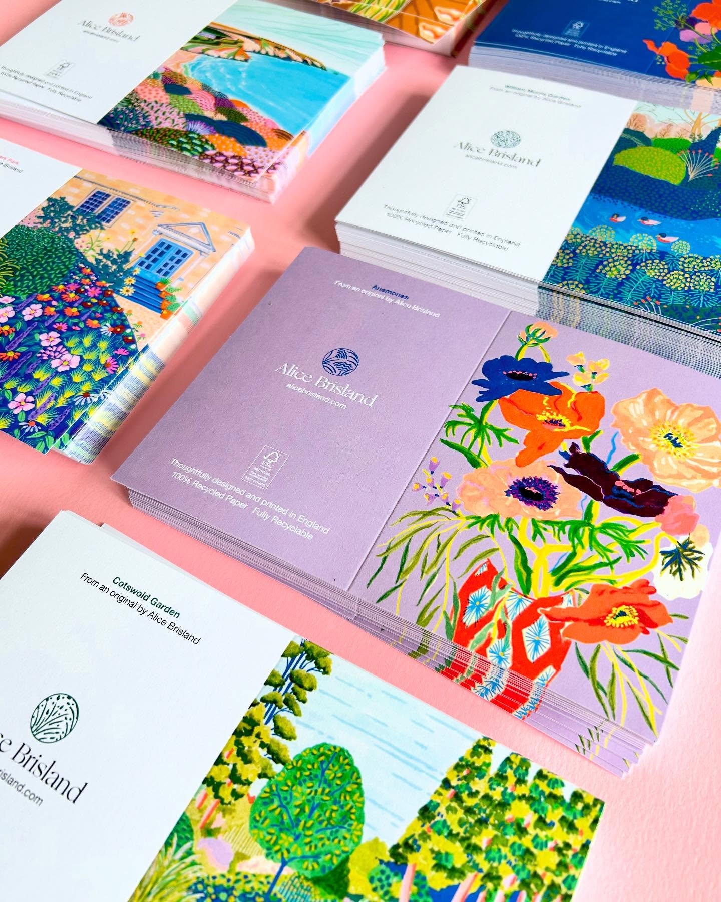Restock. I have just restocked my greeting cards. Seven design with three florals and four of my landscapes. Blank inside and made with recycled card and Kraft envelopes. All sealed in a composable sleeve. 
.
.
.
#greetingcards #carddesign #greetingc