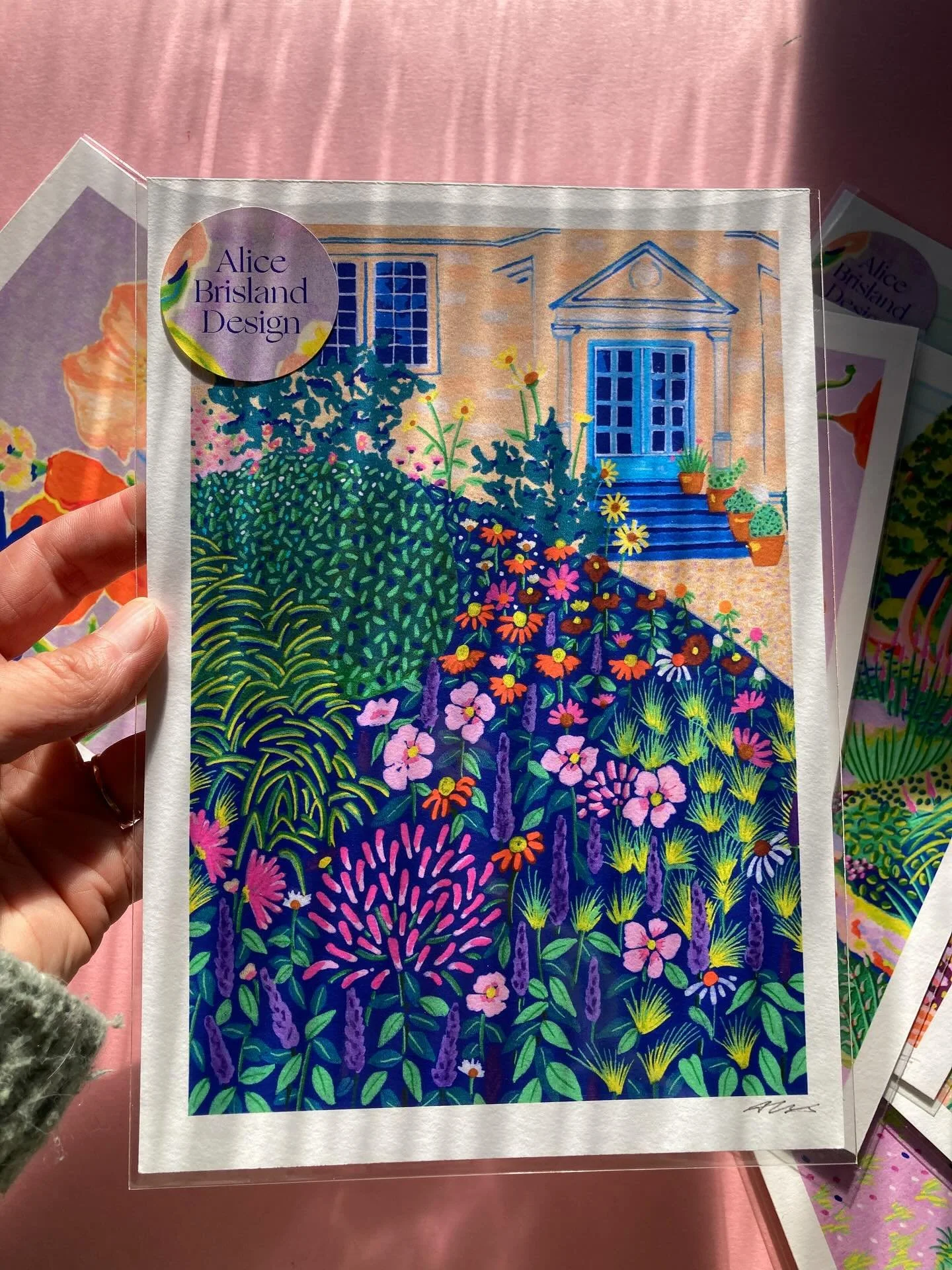 A collection of my Gicl&eacute;e prints in the sun.
.
.
.
.
.
.
#art #slowart #sketchbookart #art #artwork #royaltalens #locationdrawing #boldart #illustration #illustrationartists #illustrator #illustragram #colourful #colourfulart #mixedmedia #mixe