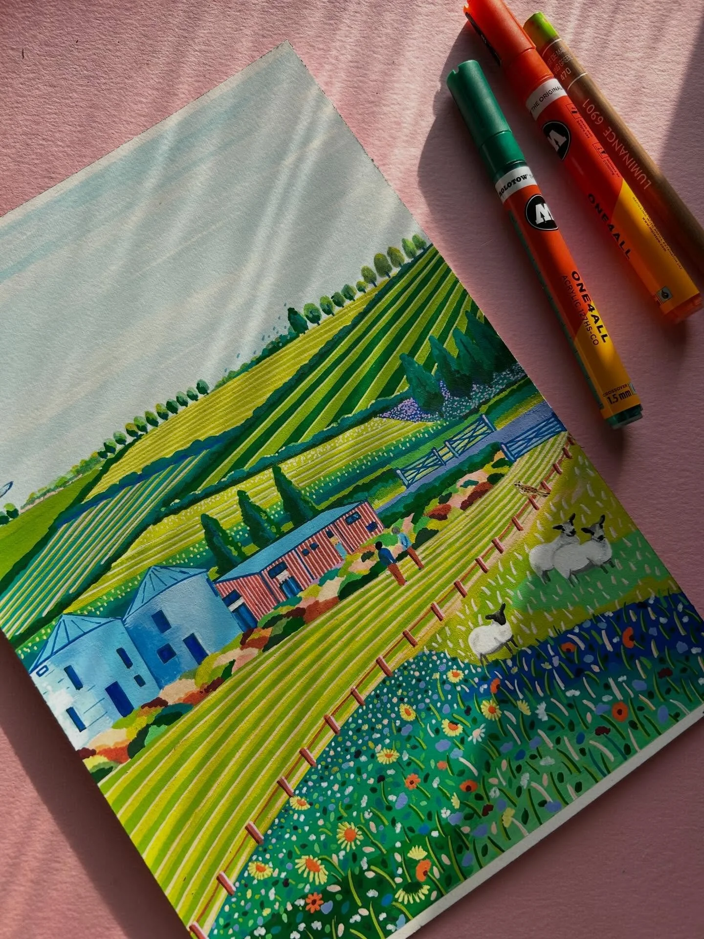 This is the commission I worked on for @gailsbakery last year. A study of @bruernfarms who collaborated with Gail&rsquo;s on a new Heritage loaf inspired by their farming ethos.
#biodiversity #illustration #brandcollaboration #colourfulart #markerpen