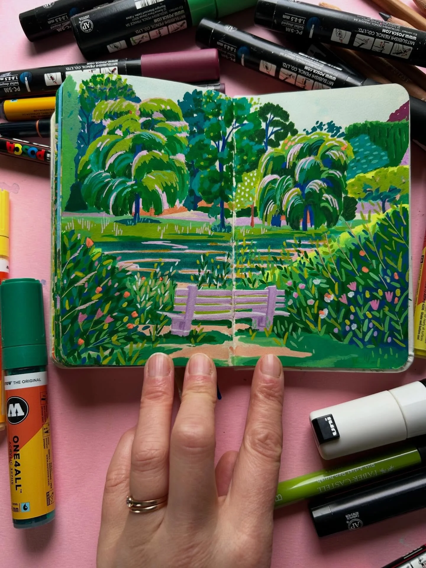 Sketchbook spreads. These are mostly private commissions which I love to work on. I work on both private and commercial commissions plus my own pieces which I work on throughout the year. 
If you&rsquo;re interested in talking about a project then se