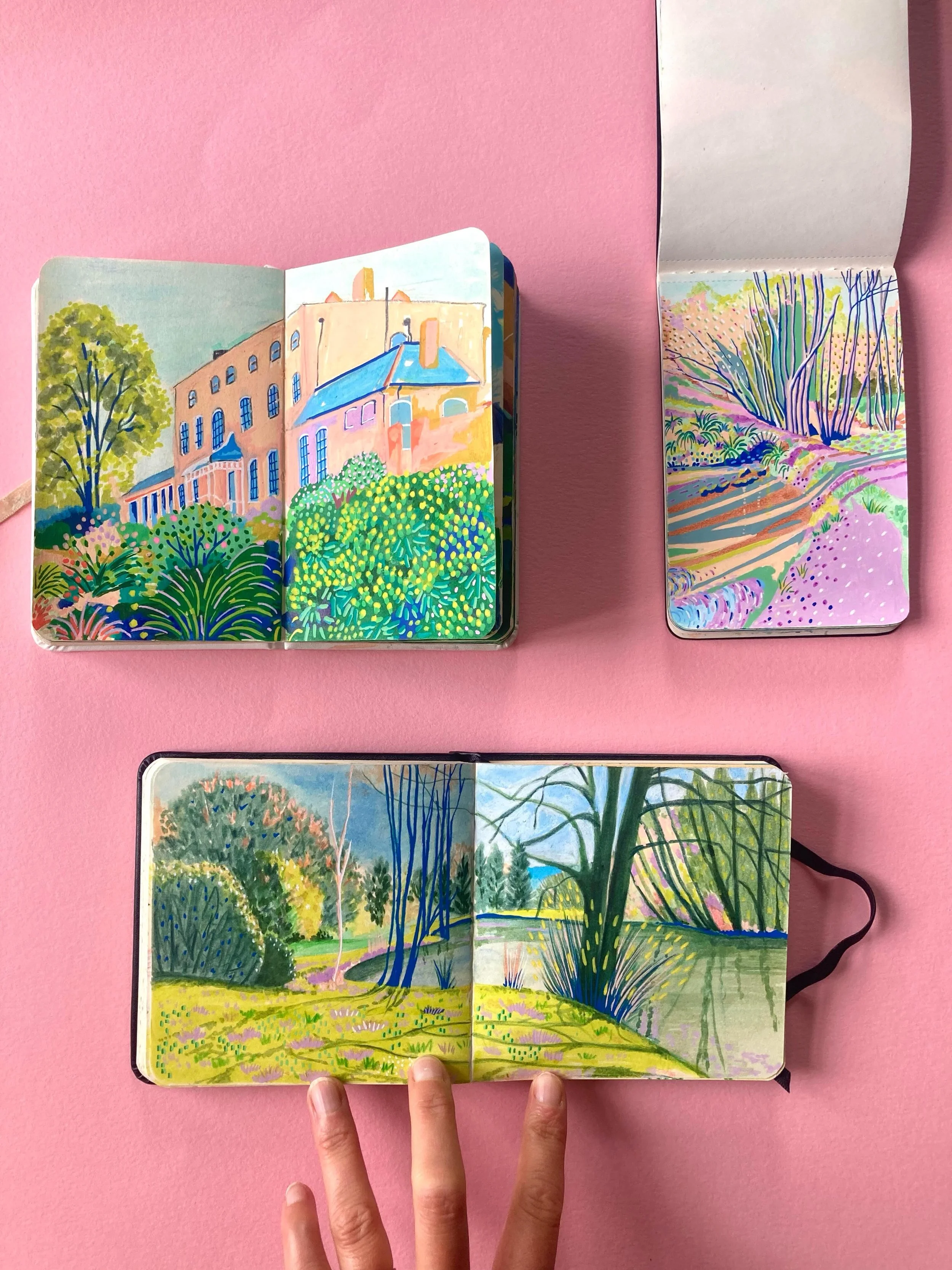 Take a look at some of my sketchbook pages.
#illustration #colourfulart #printandpattern #floraldrawing #sketchbookart