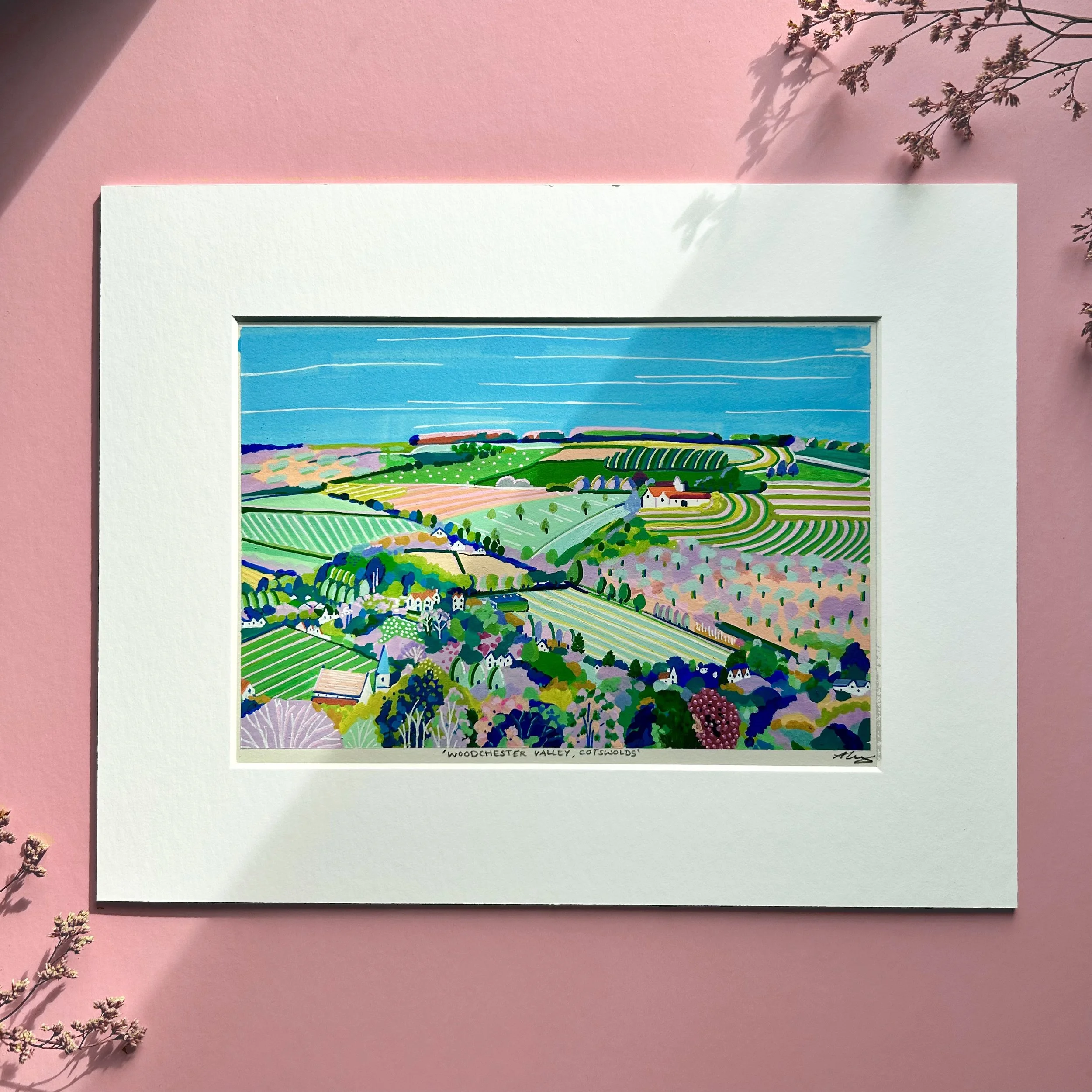 Original Artwork of Woodchester Valley, Cotswolds – Alice Brisland Design