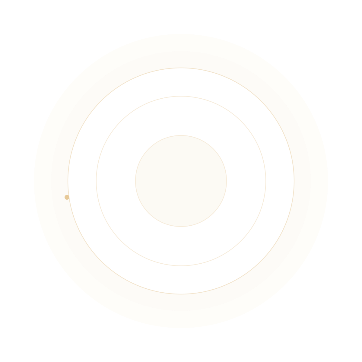 Concentric circles in gold and black