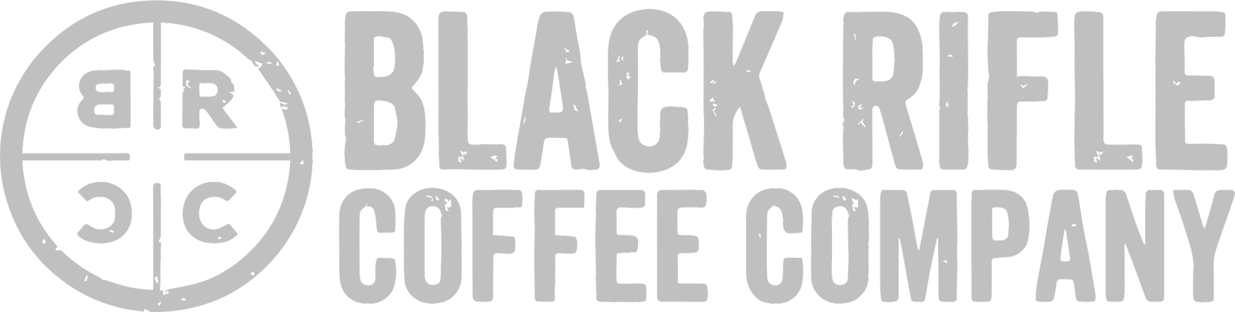 Logo of Black Rifle Coffee Company featuring a circular emblem with the letters 'BRCC' and the company name written beside it.