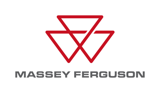 Massey Ferguson logo with three red interlocking triangles and the company name beneath.