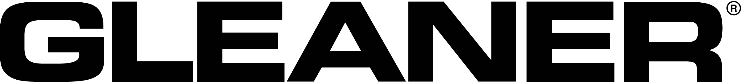 Gleaner logo with black text on a white background.