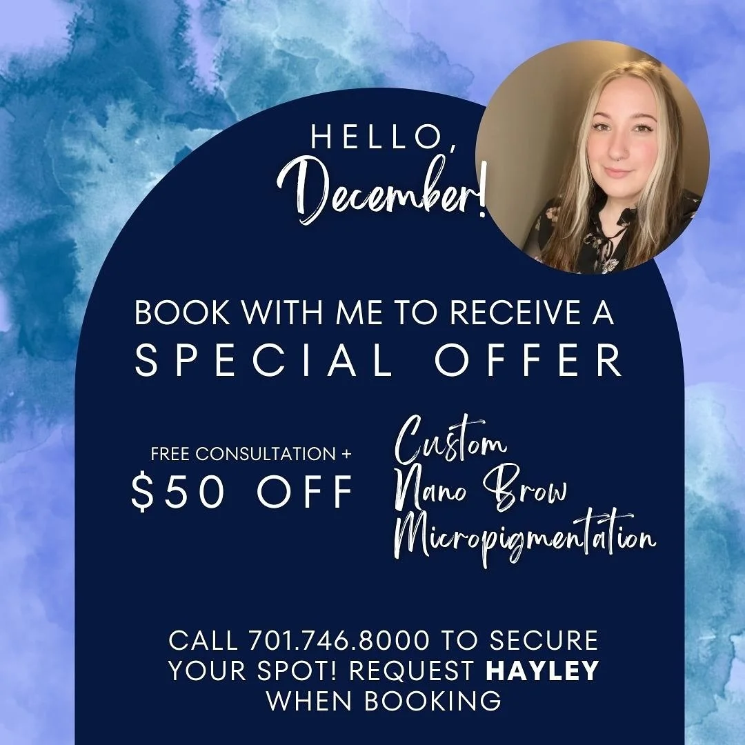 December promos have arrived ✨ #esthetician #skincare #beauty #facial  #skin #esthetics #spa #skincareroutine #selfcare #healthyskin #glowingskin #skincaretips #lovetheskinyourein #esthiebestie #relax #selflove #takecare #grandforksnd #grandforks #gf