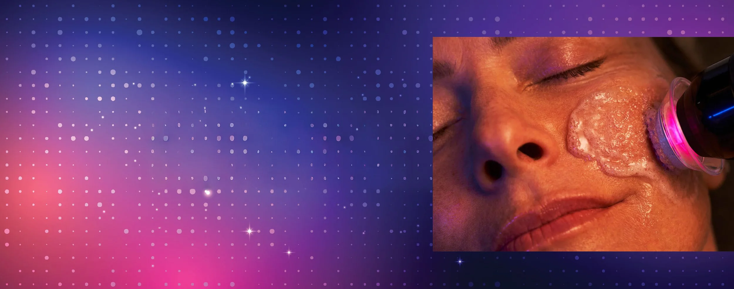 a woman receives a facial