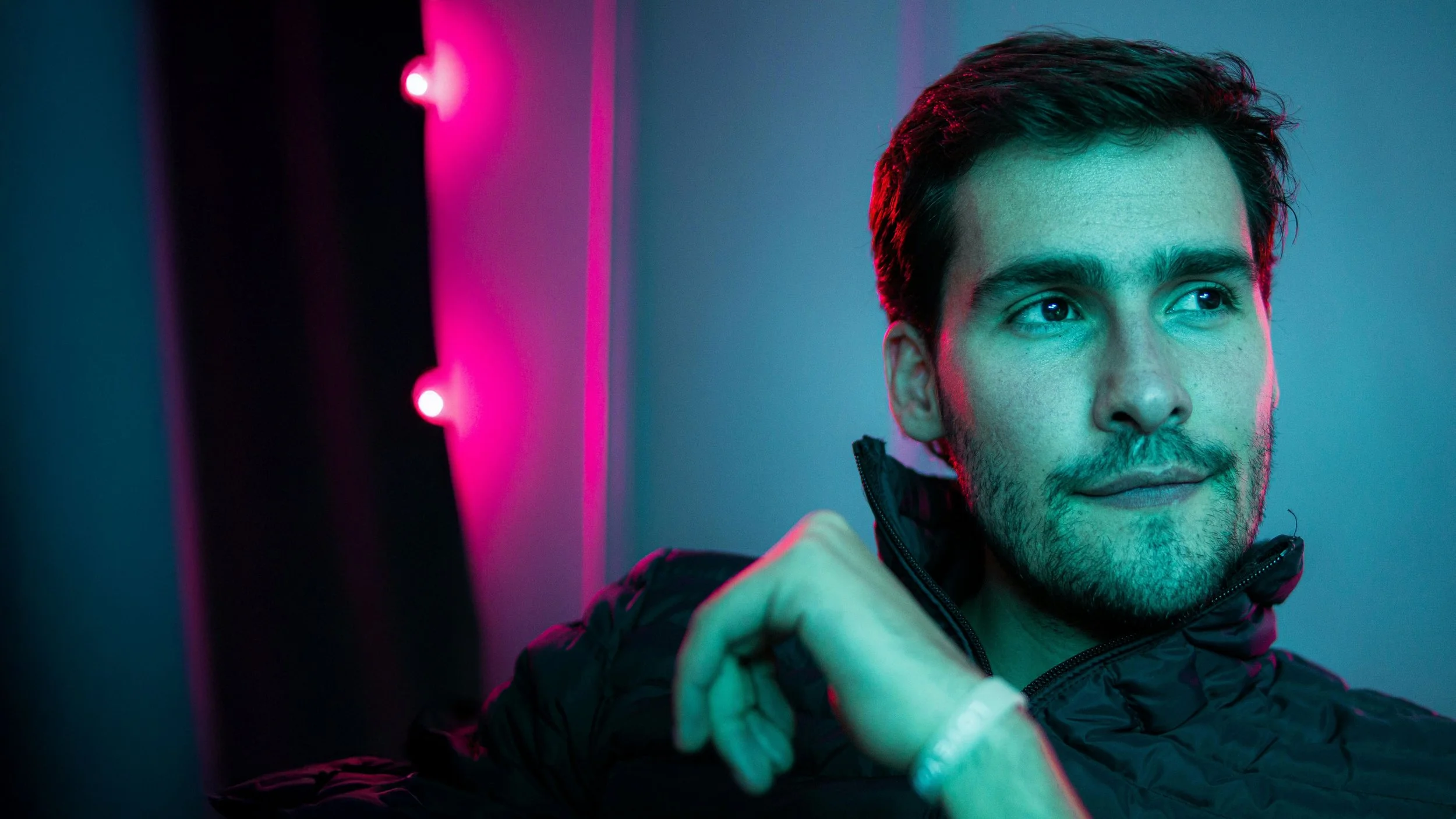 a man with a clean hair cut