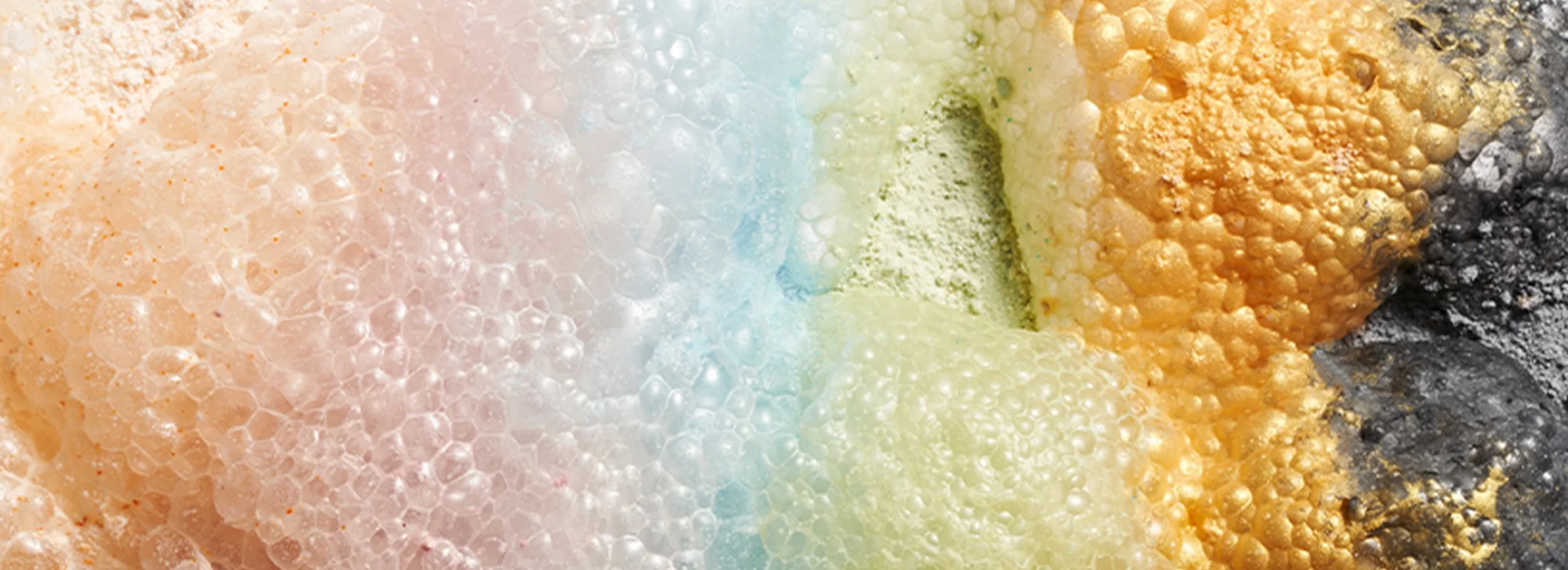 bubbles of various colors