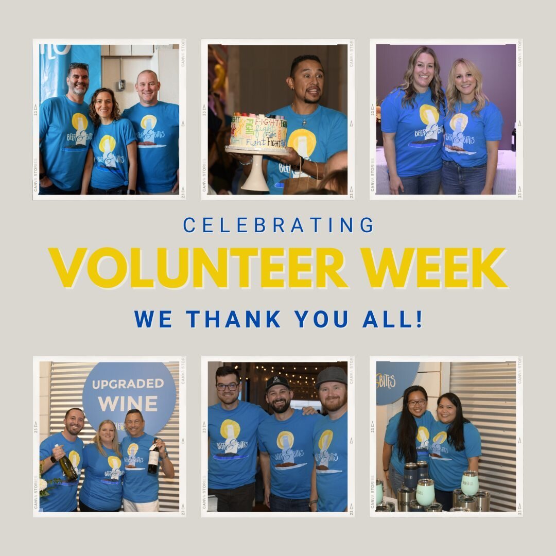 It's National Volunteer Week, and we want to give a big THANK YOU to those who make Beer &amp; Bites possible! ❤️