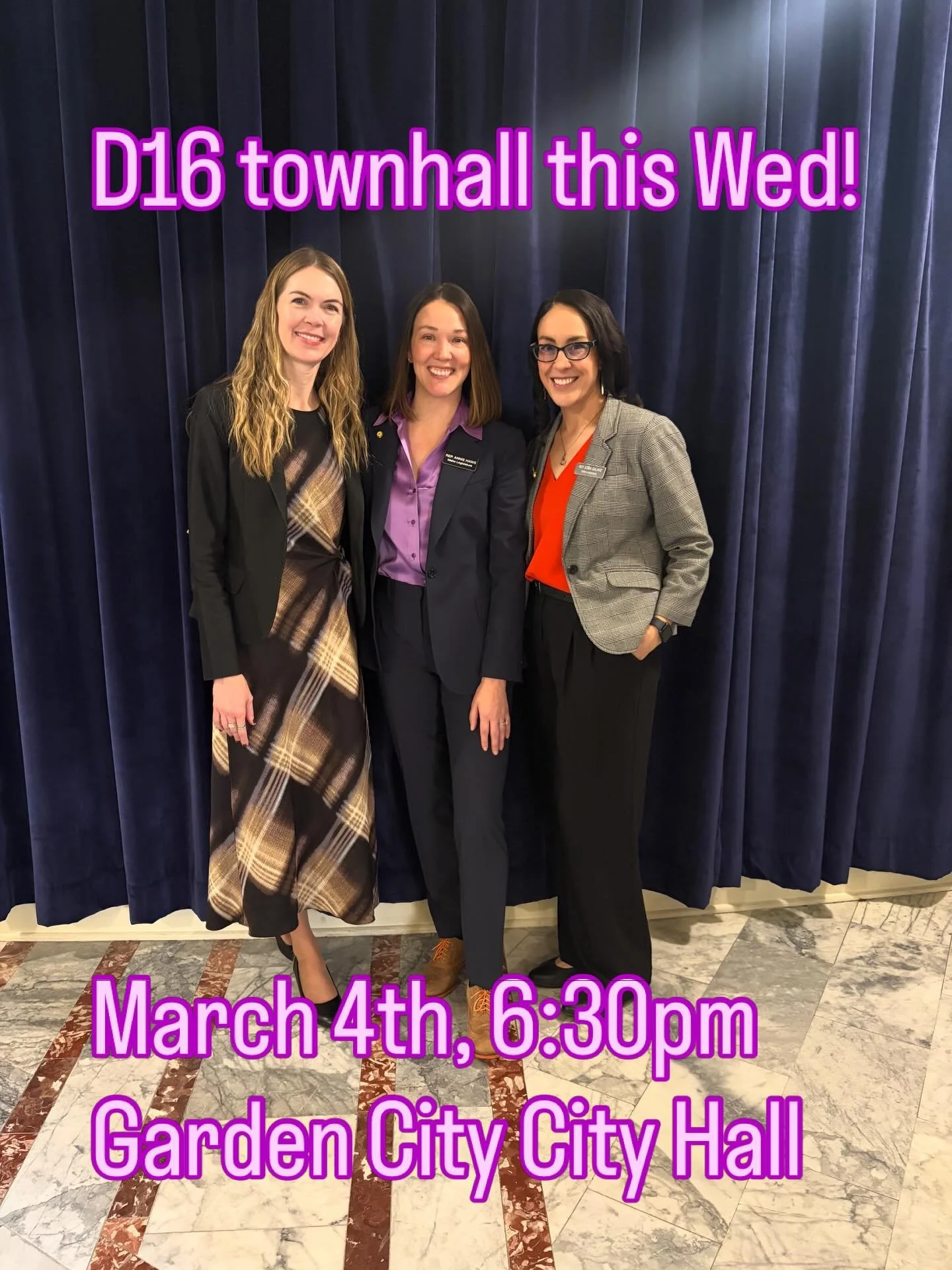 @aliforidaho @annieforidaho and I will be having a town hall this Wednesday, 6:30pm at Garden City City Hall. We&rsquo;ll have updates on budgets, education, housing, and more. There&rsquo;s lots to cover! We hope to see you there!
