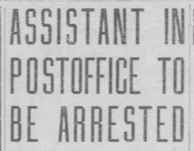 Honolulu ghost tour newspaper clipping Assistant in Post Office to be arrested
