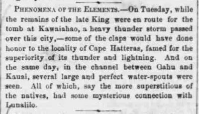 Honolulu ghost tour Kawaiahao Church graveyard 'aumakua join funeral procession for Lunalilo