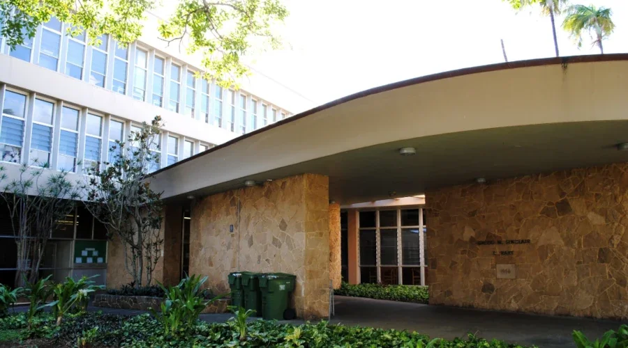 the haunted Sinclair Library at UH Manoa