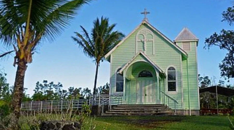 Ghost of a nun was seen in the Painted Church in Kalapana, Hawaii