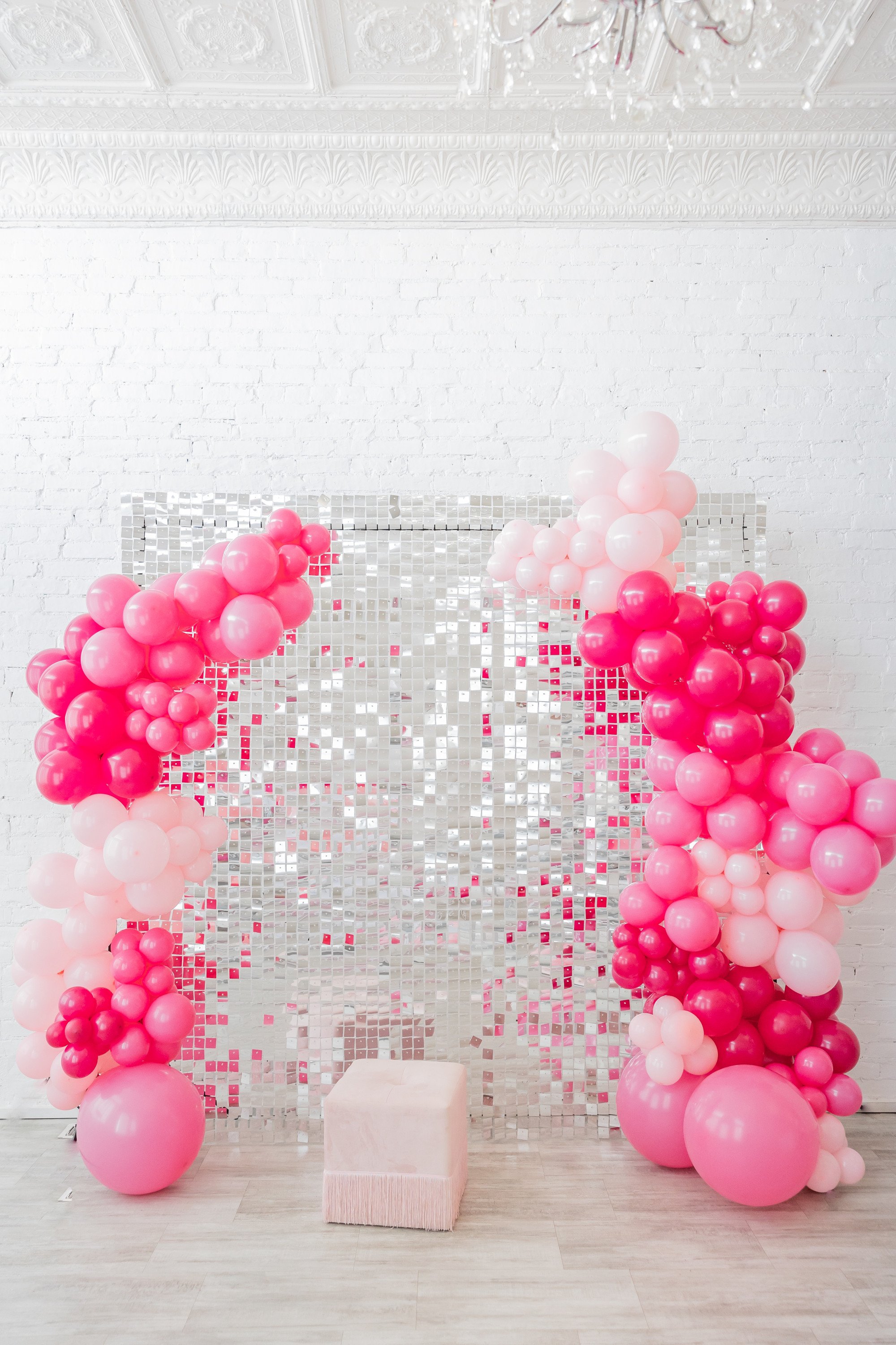 Silver Shimmer Wall Rental