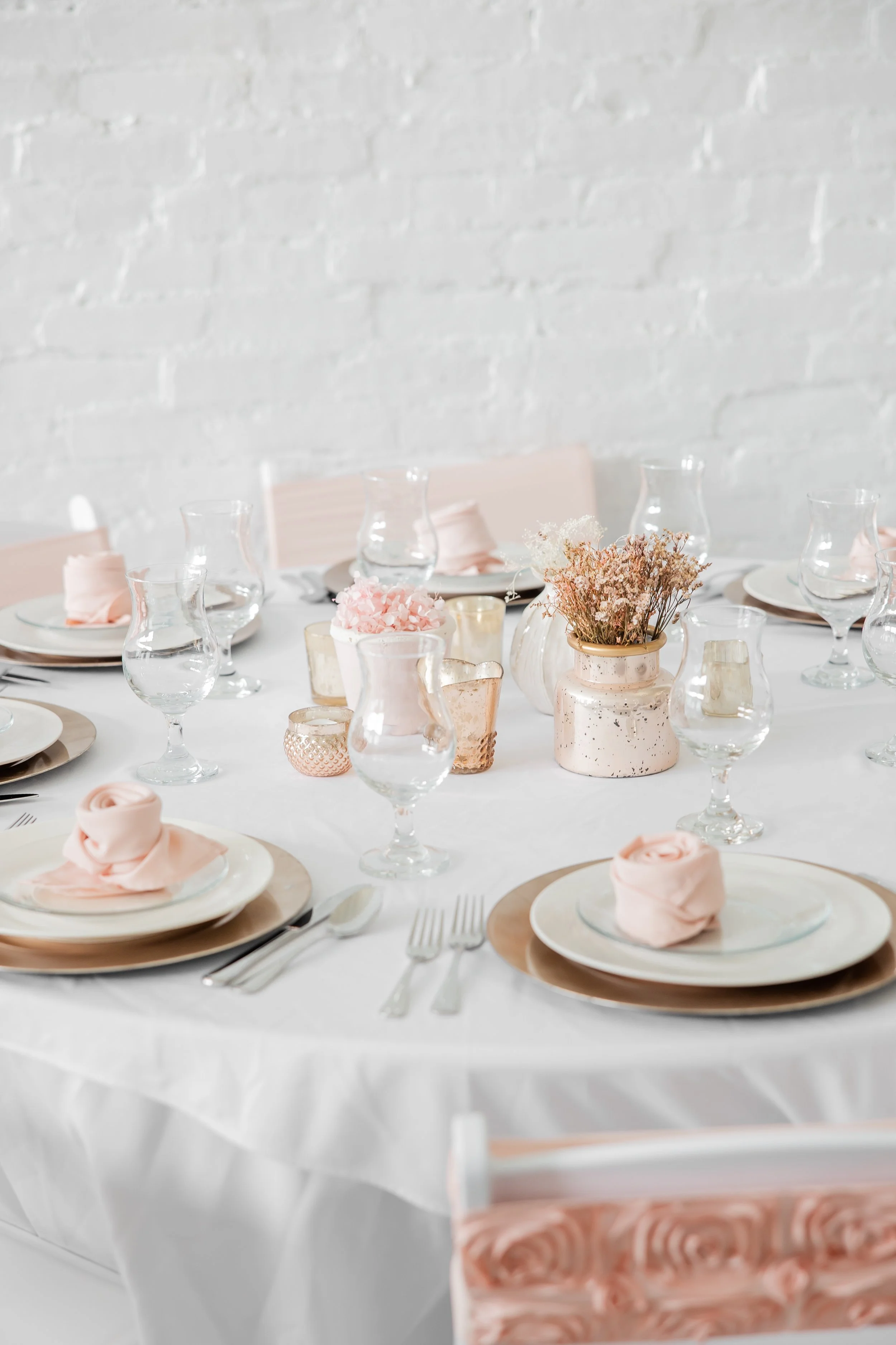 Pictured with Full Place Settings Available to Rent